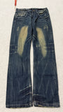 Lolita Scar Stitched Mud Washed Flared Pants