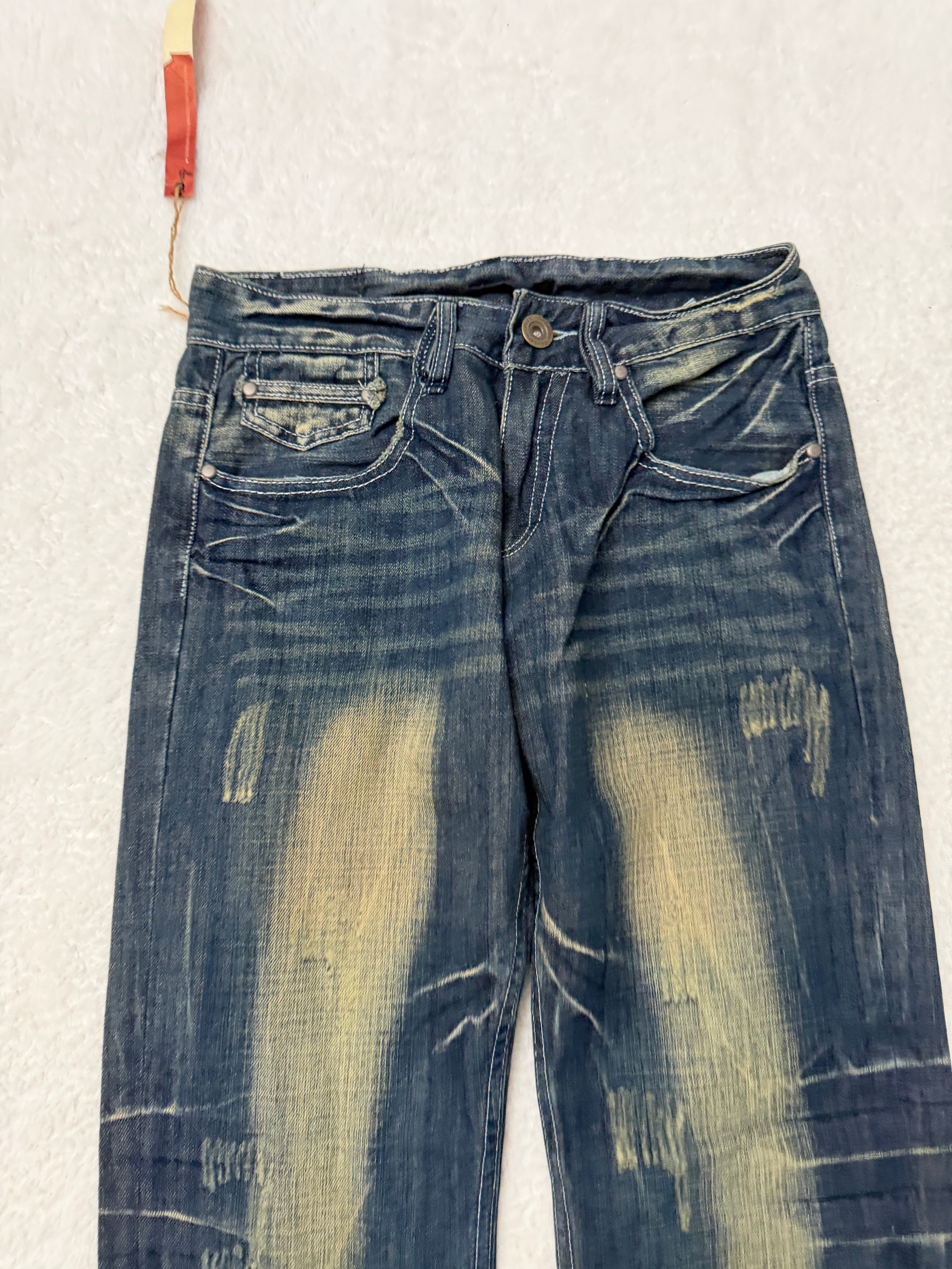 Lolita Scar Stitched Mud Washed Flared Pants