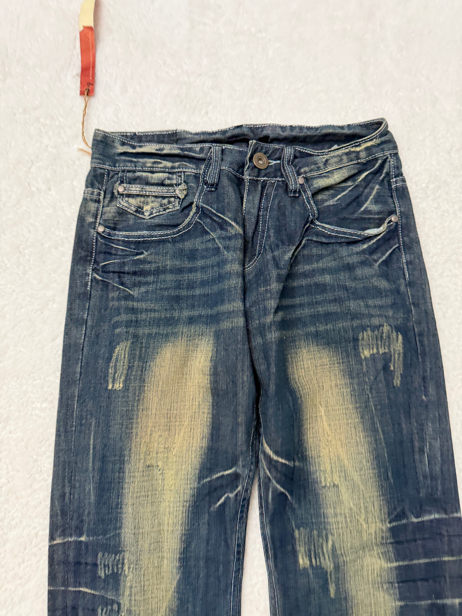Lolita Scar Stitched Mud Washed Flared Pants