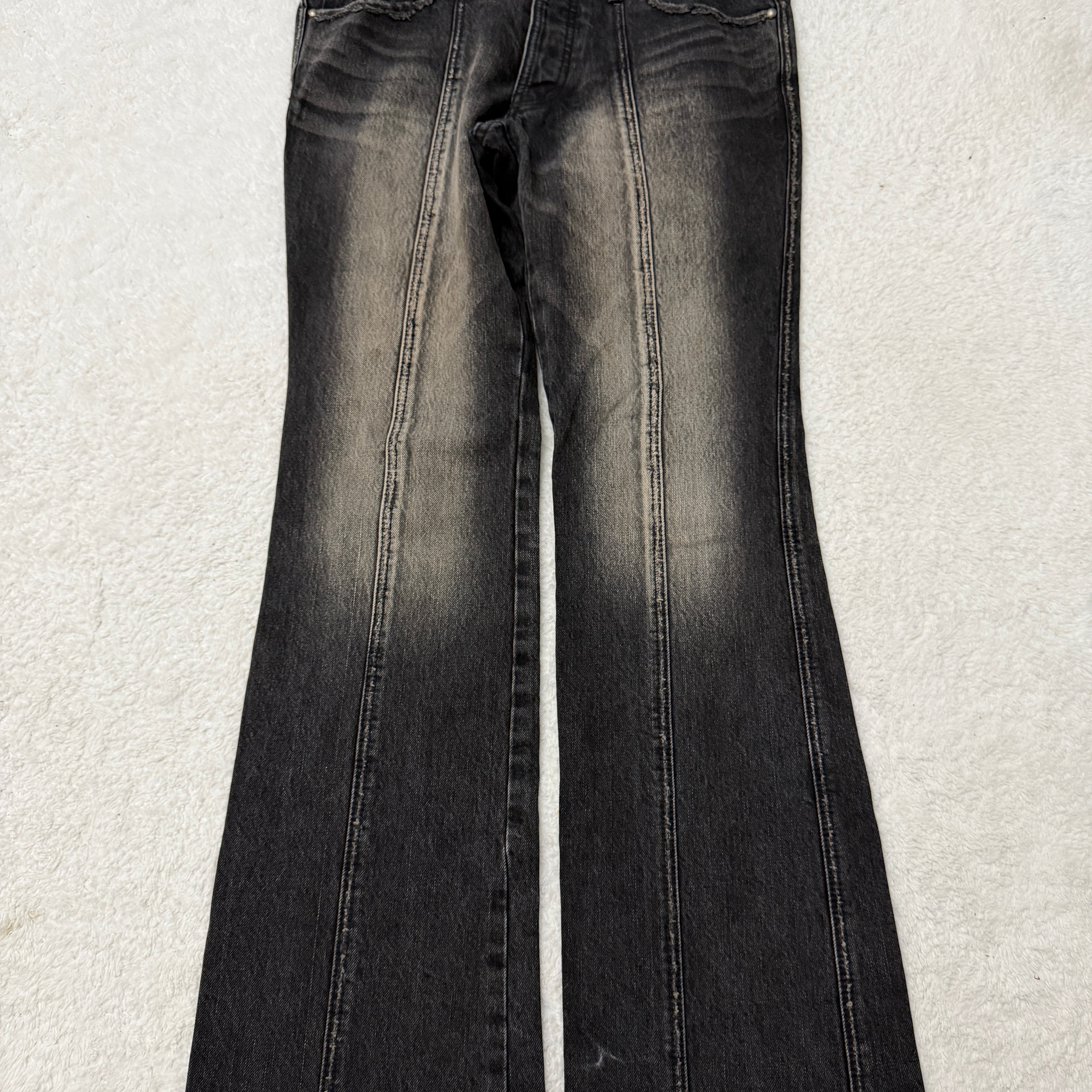 5351 Pour Les Hommes Snakeskin Patch Flared Denim