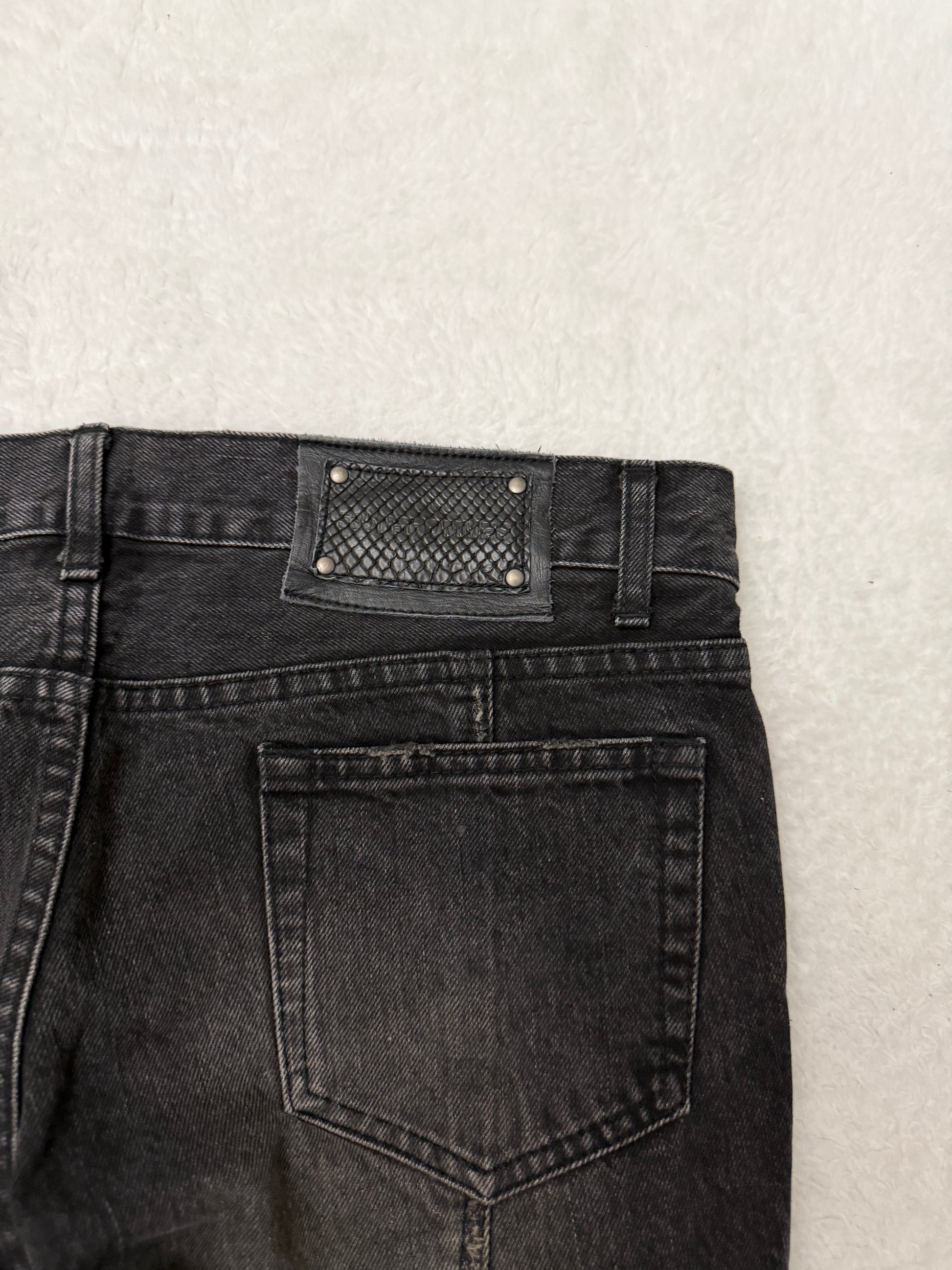 5351 Pour Les Hommes Snakeskin Patch Flared Denim