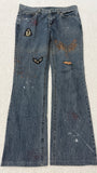 Nicole Club Splattered Patch Flared Pants