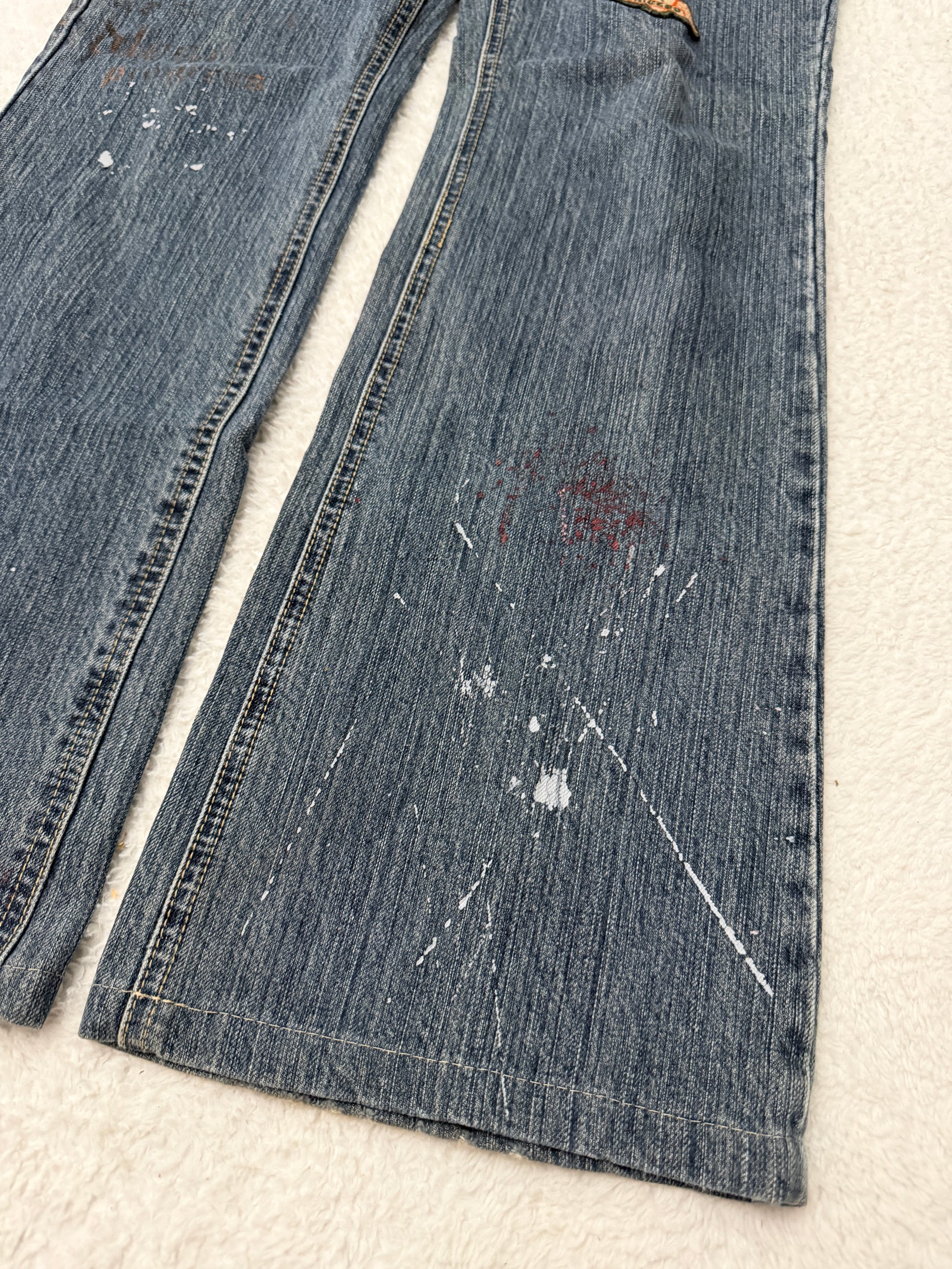 Nicole Club Splattered Patch Flared Pants