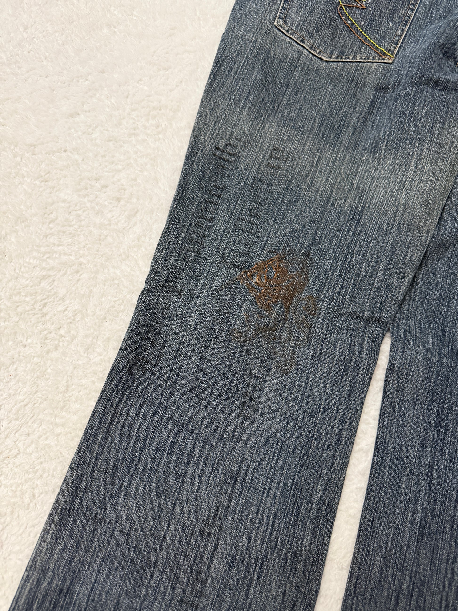 Nicole Club Splattered Patch Flared Pants