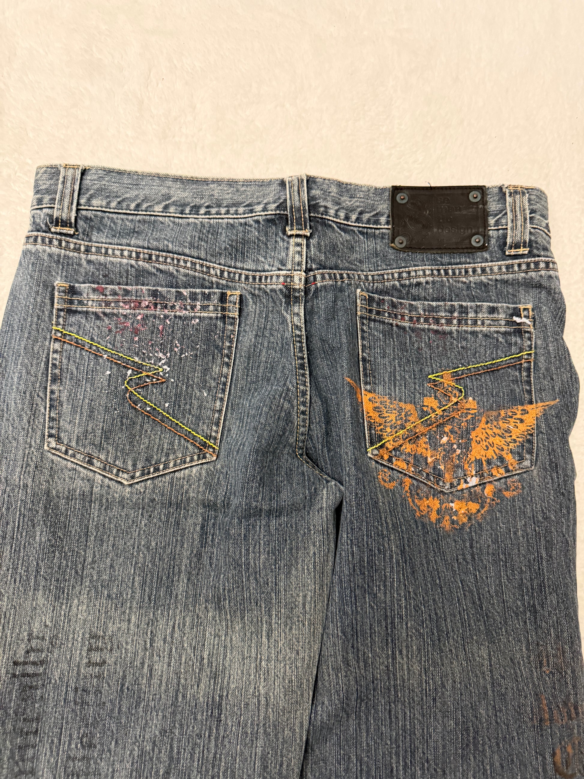 Nicole Club Splattered Patch Flared Pants