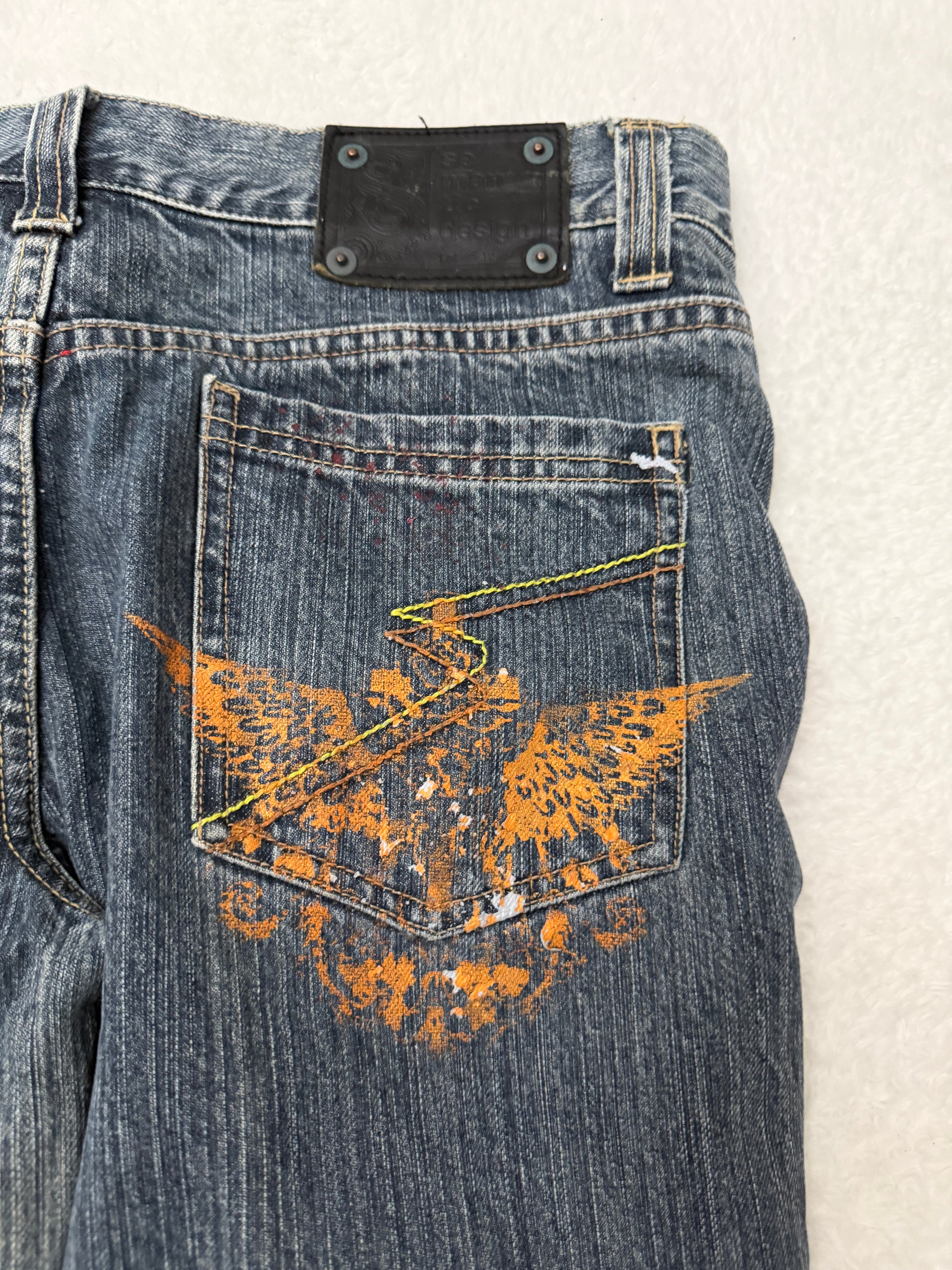 Nicole Club Splattered Patch Flared Pants