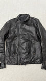 Shellac Asymmetrical Double Rider Leather Jacket