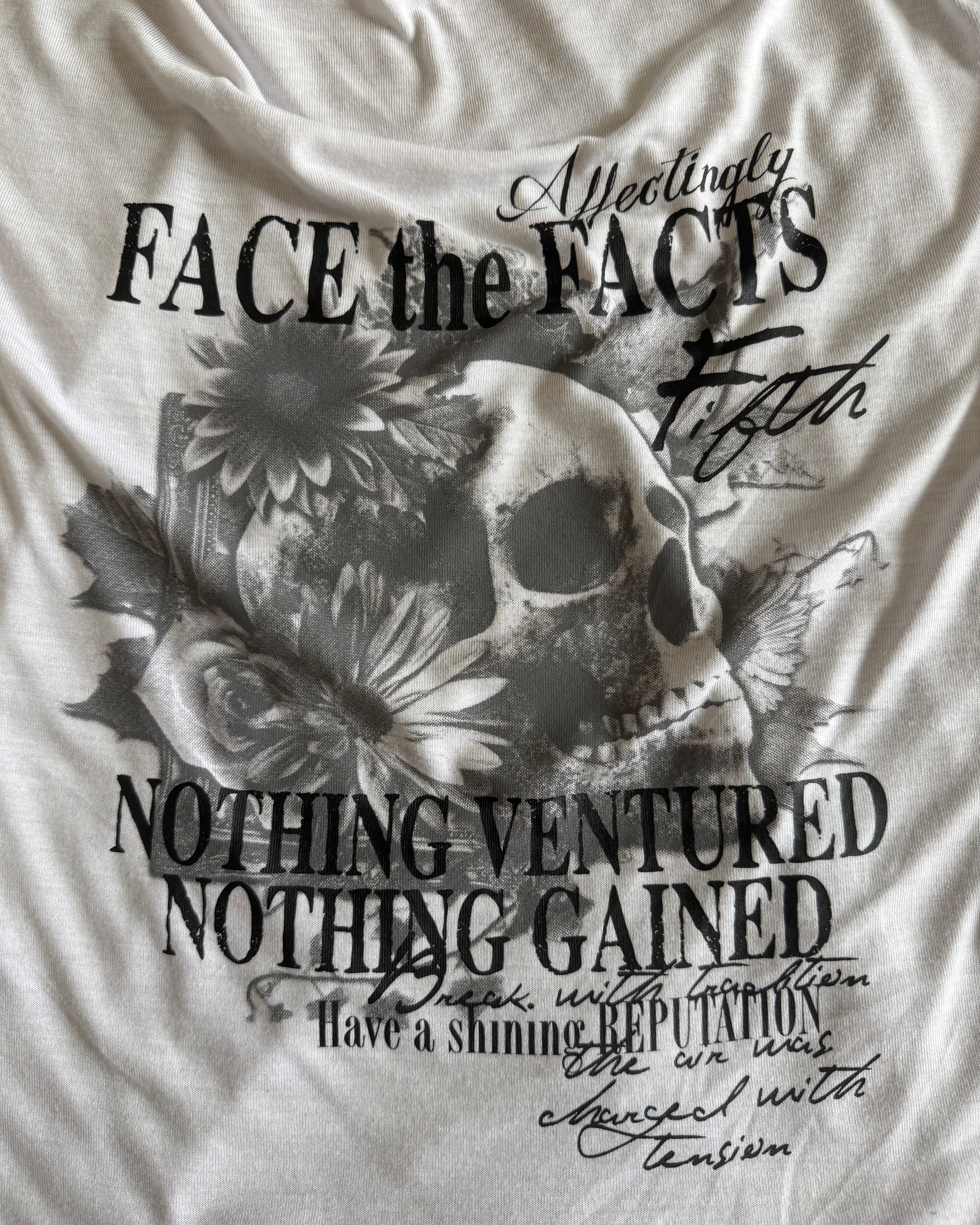 Face the facts double layered skull Longsleeve