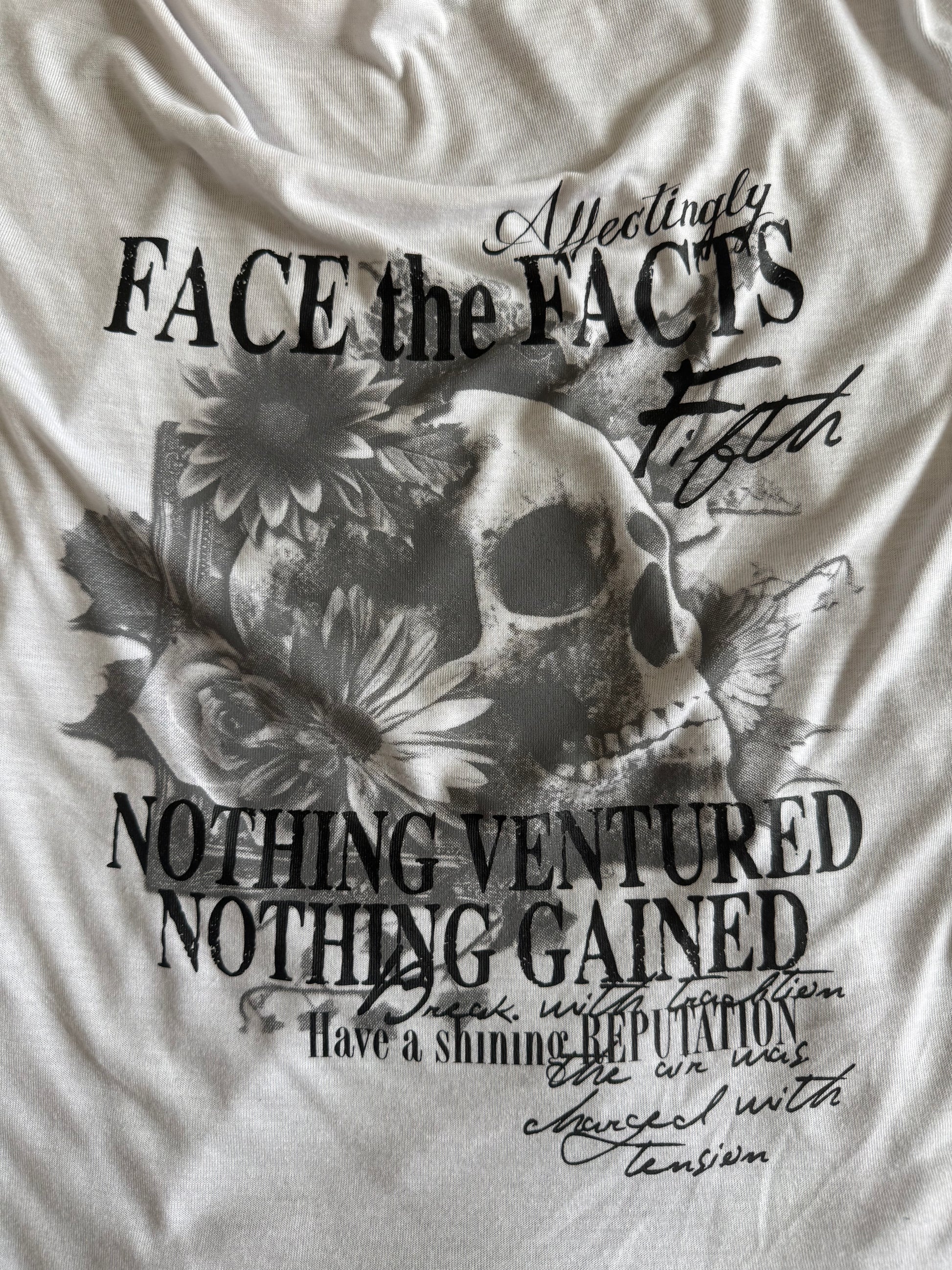 Face the facts double layered skull Longsleeve