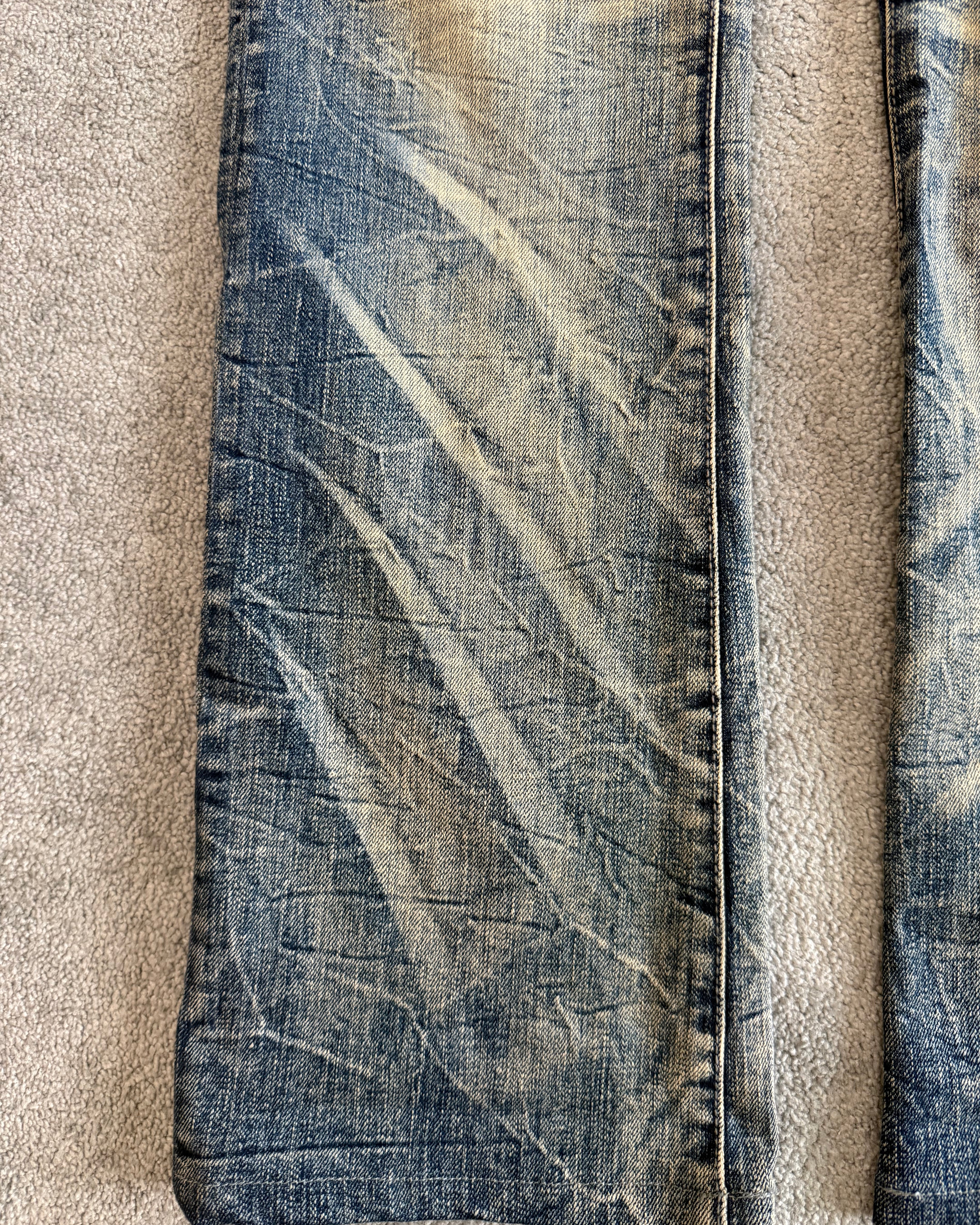 La Gate mud washed Clawmark flared jeans