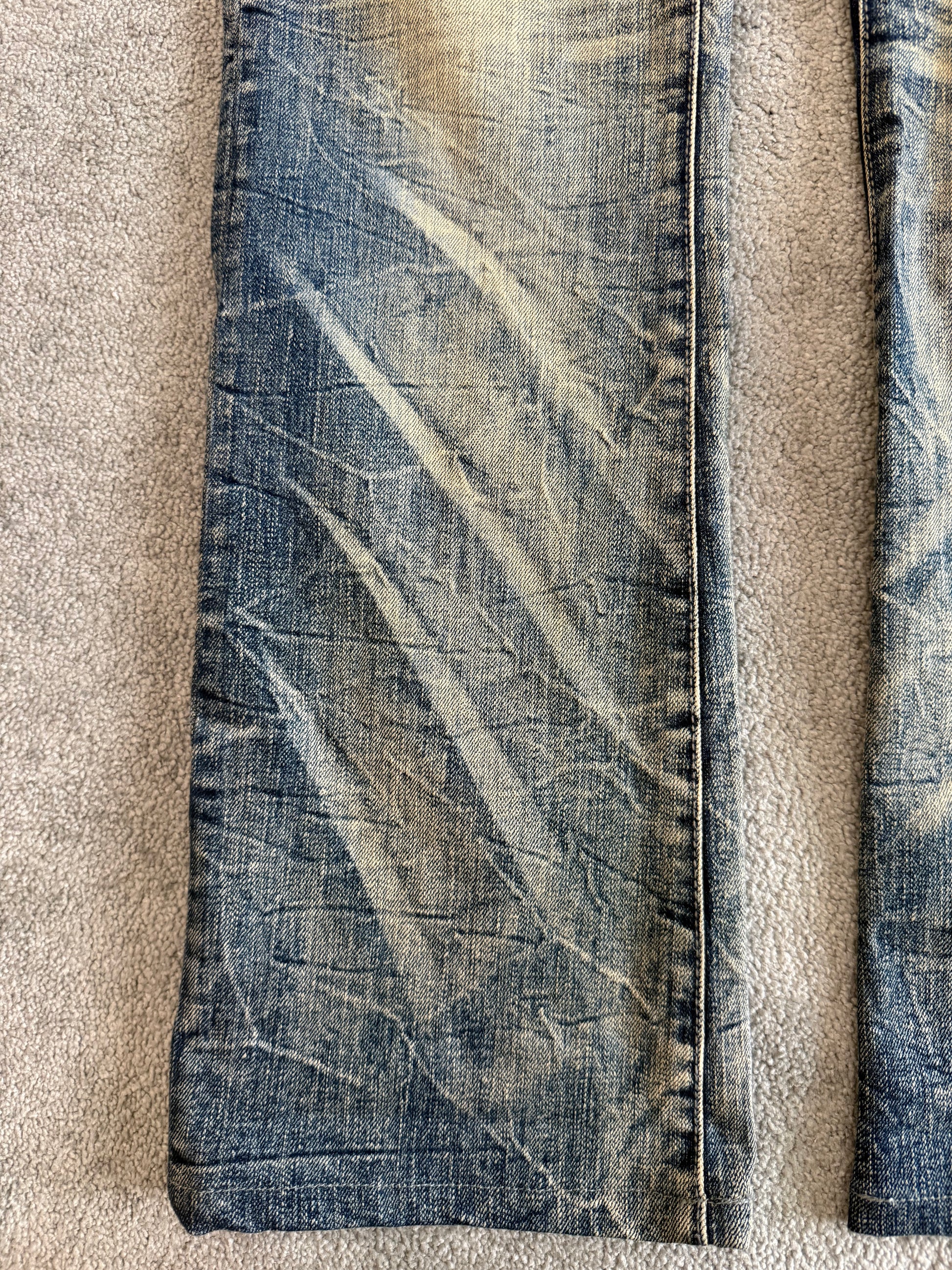 La Gate mud washed Clawmark flared jeans