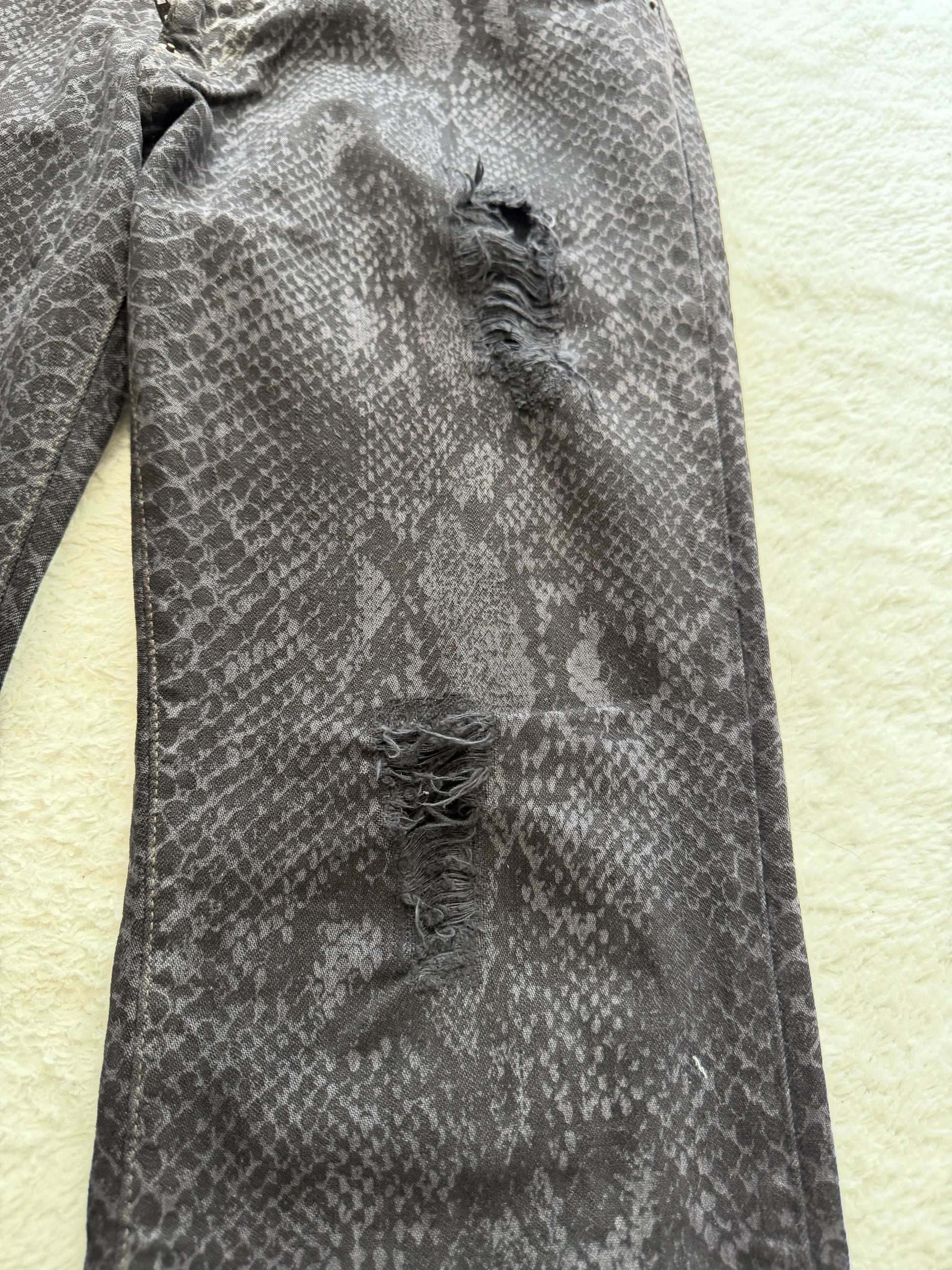 Schlussel snake coin & skin Bootcut Pants