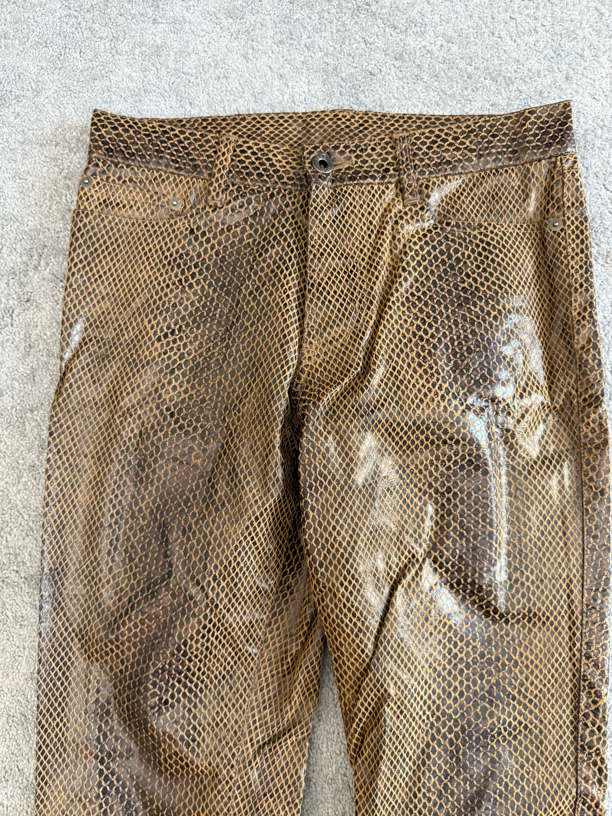 5351 OG Pour Les Hommes Full snakeskin flared pants