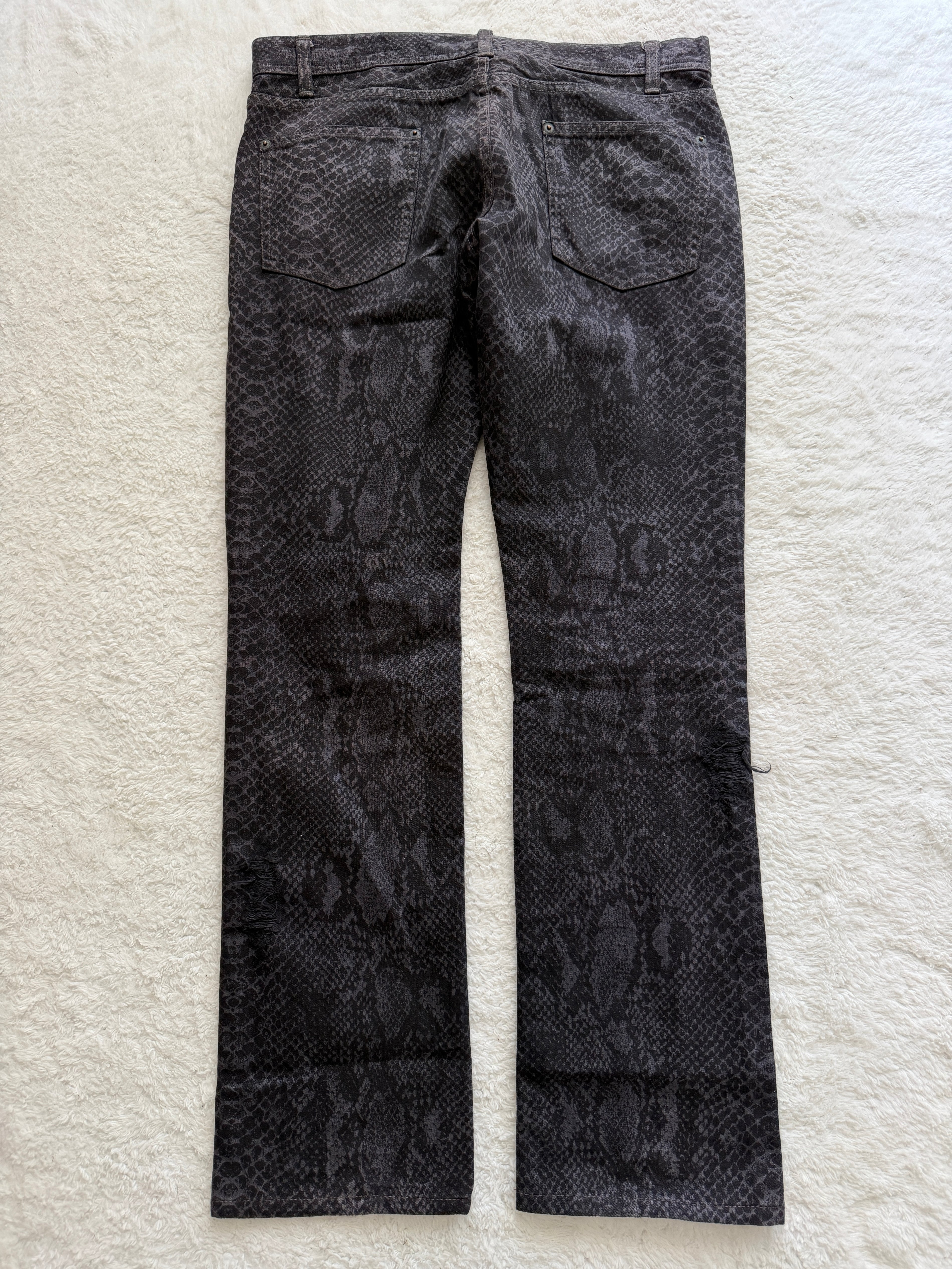 Schlussel snake coin & skin Bootcut Pants