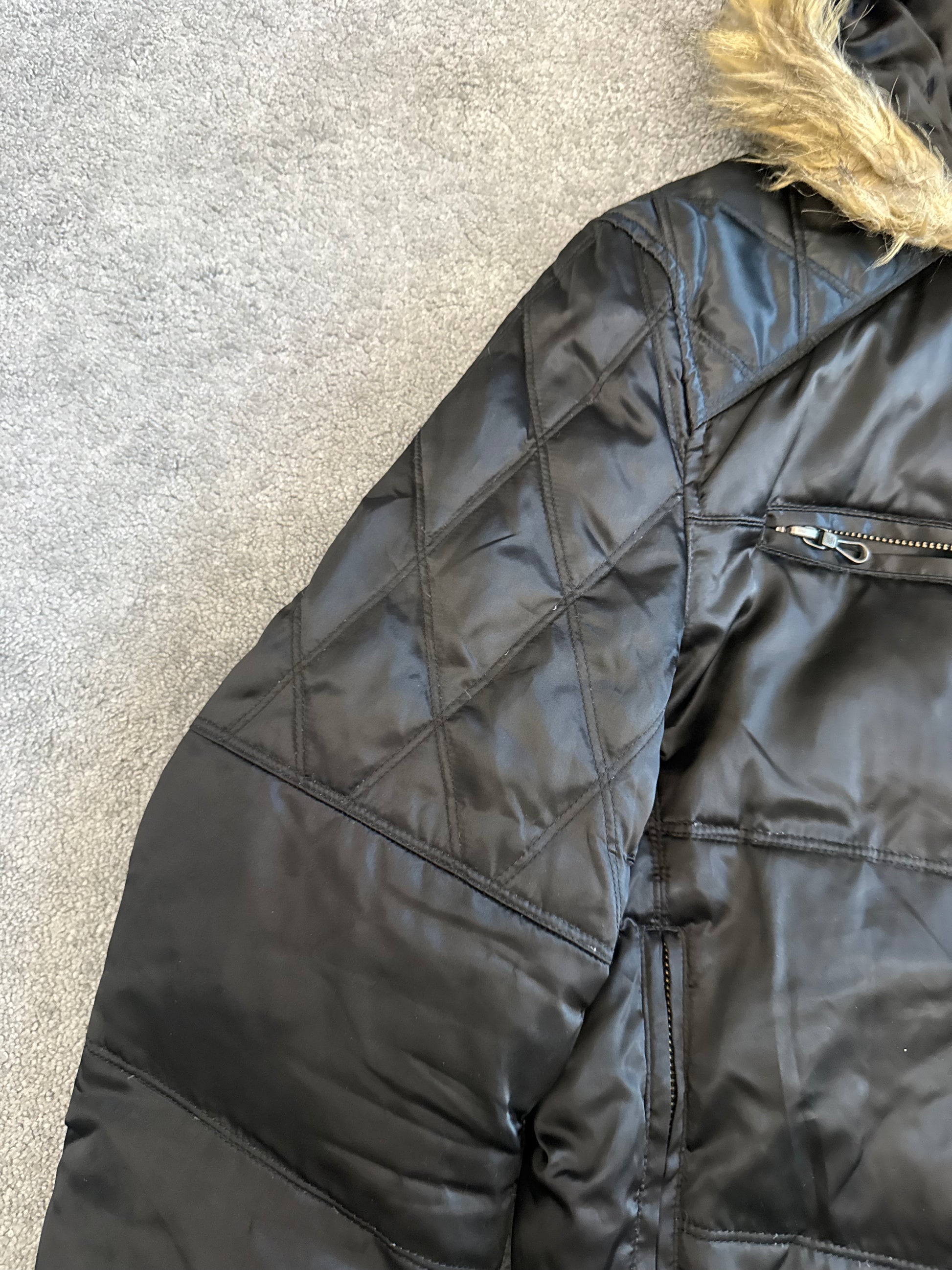 Schlussel Bondadge removable hood fur puffer jacket