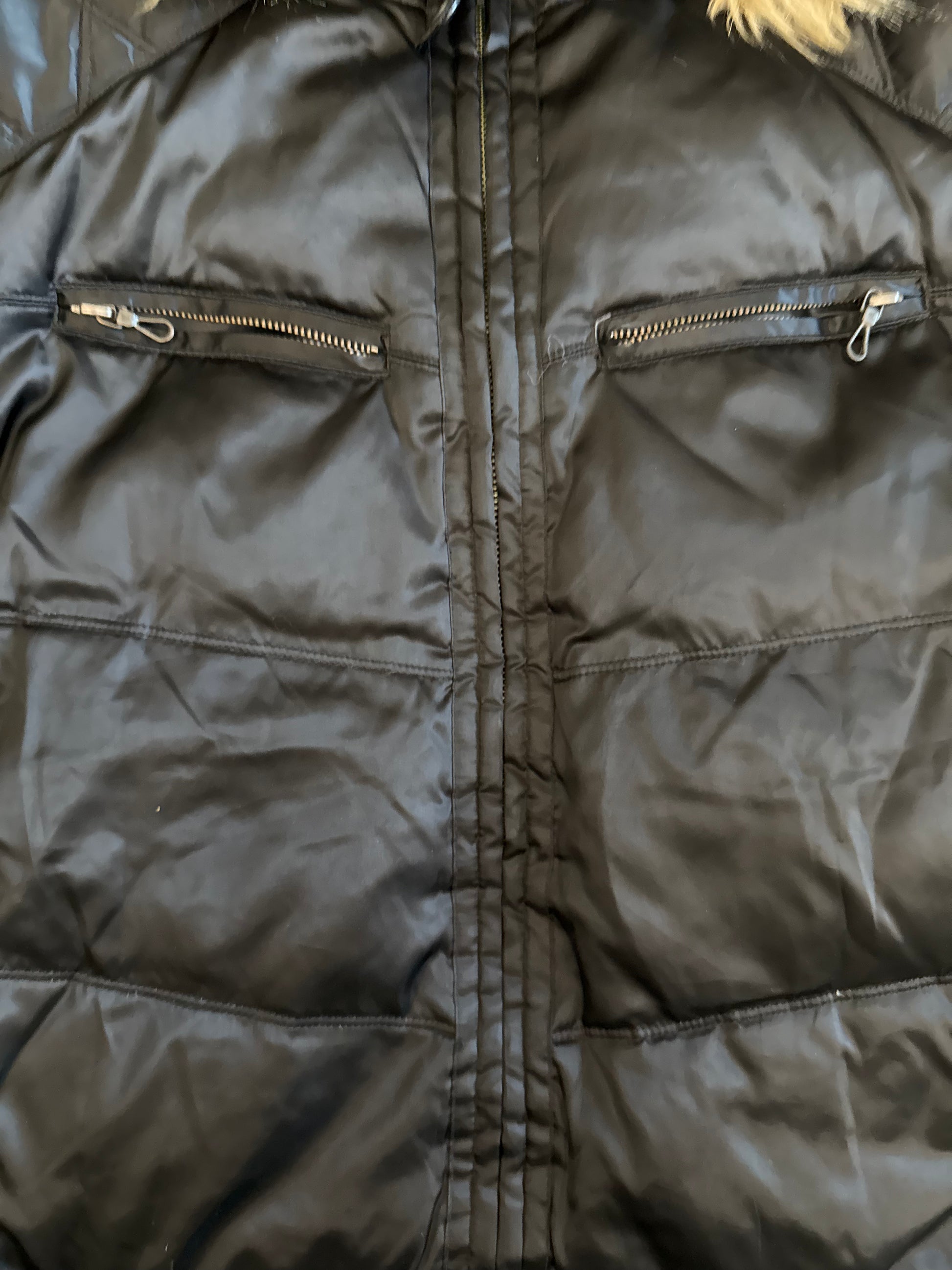 Schlussel Bondadge removable hood fur puffer jacket