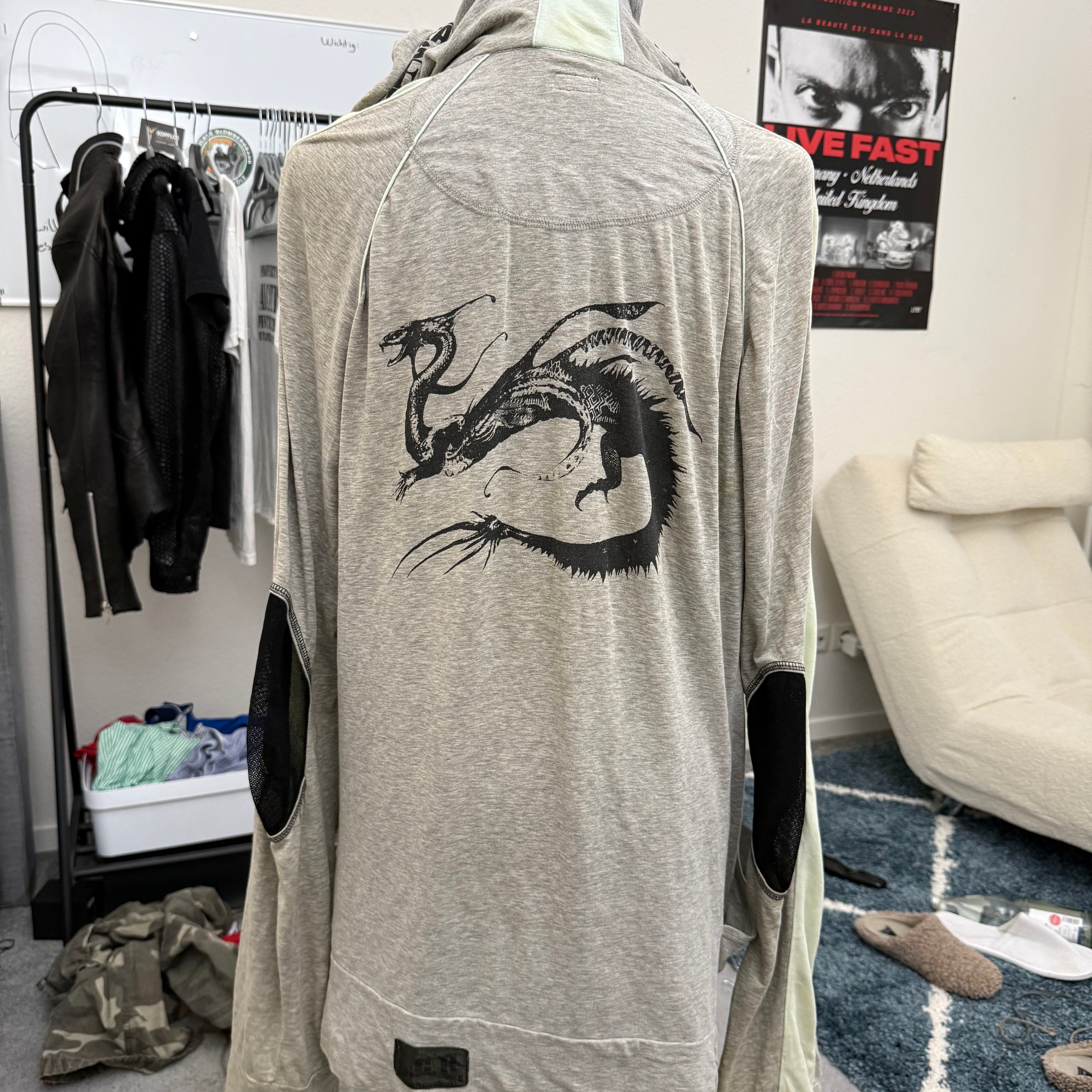L.G.B Dragon Trip Grey Parka Size 2