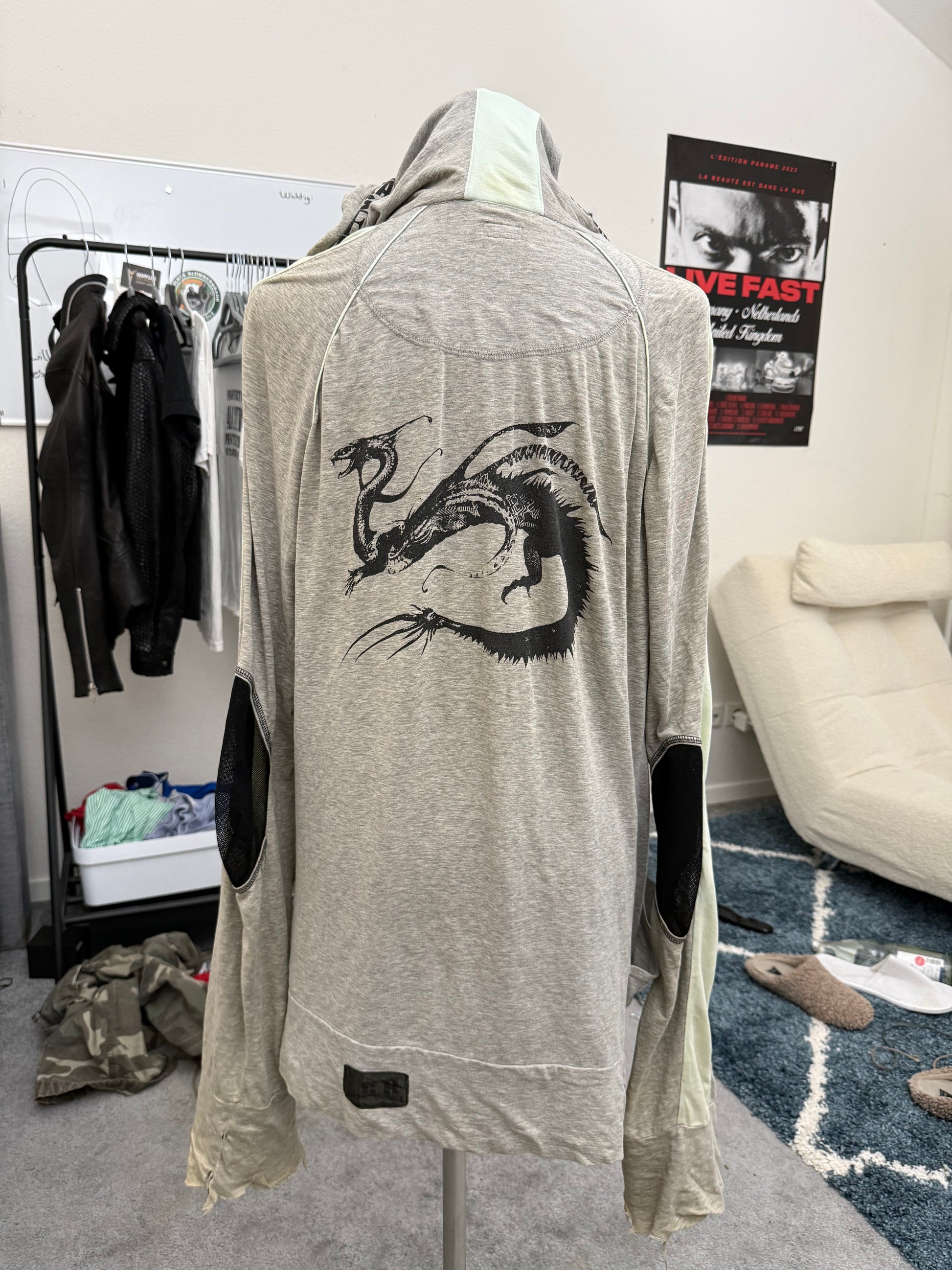 L.G.B Dragon Trip Grey Parka Size 2