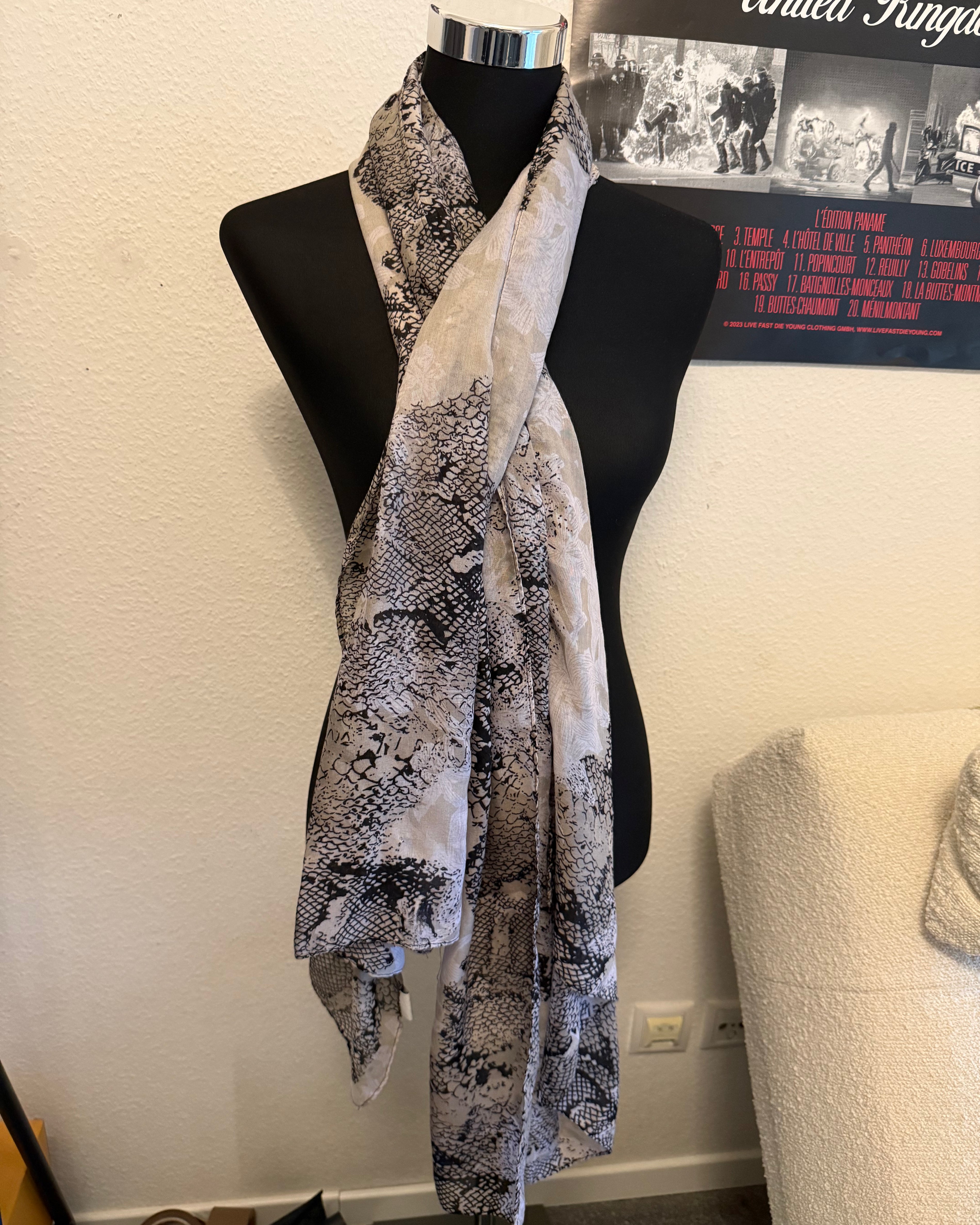Snakeskin scarf