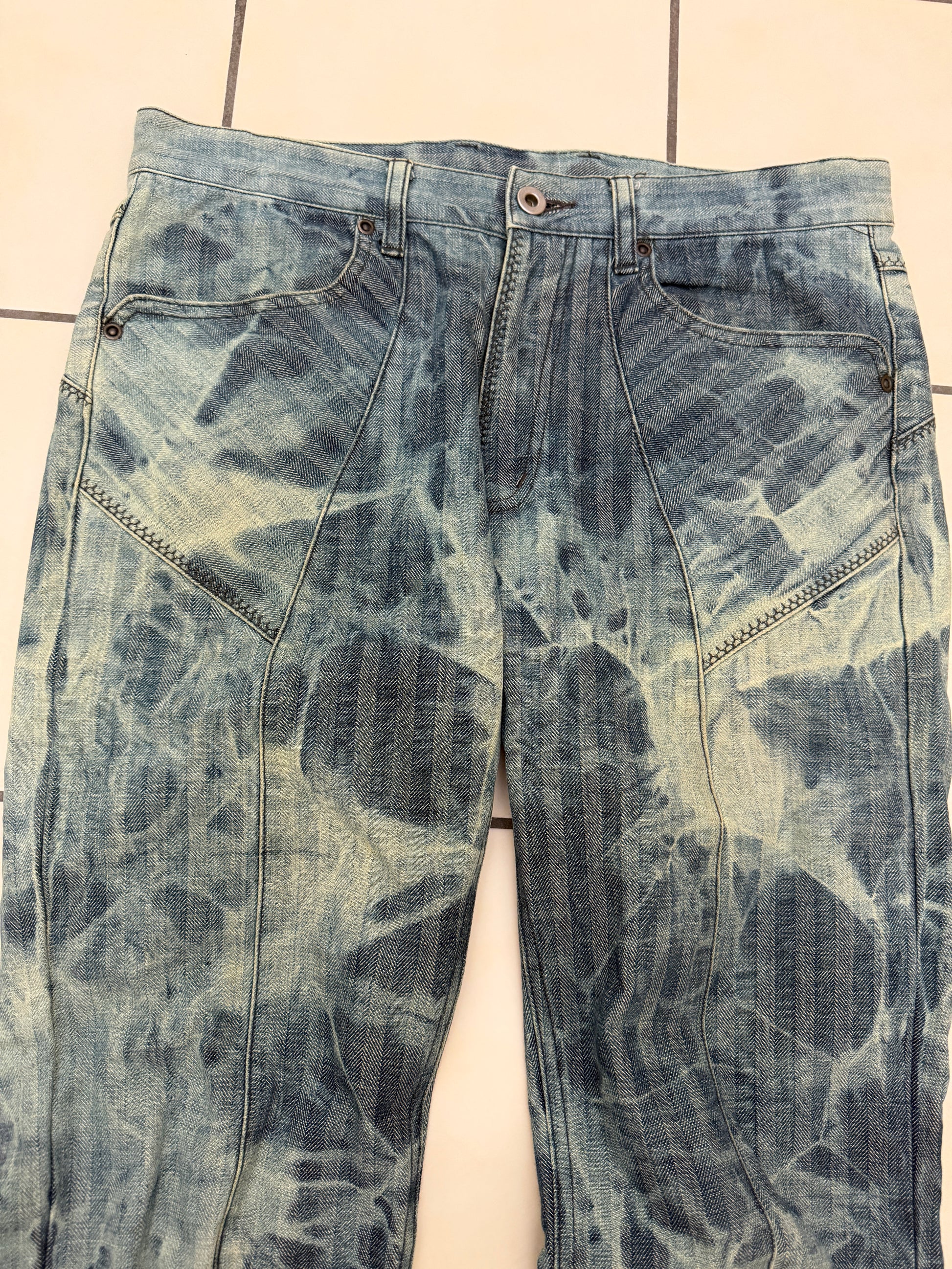Edge Rupert Ocean Splashed Backzipp Flared Pants