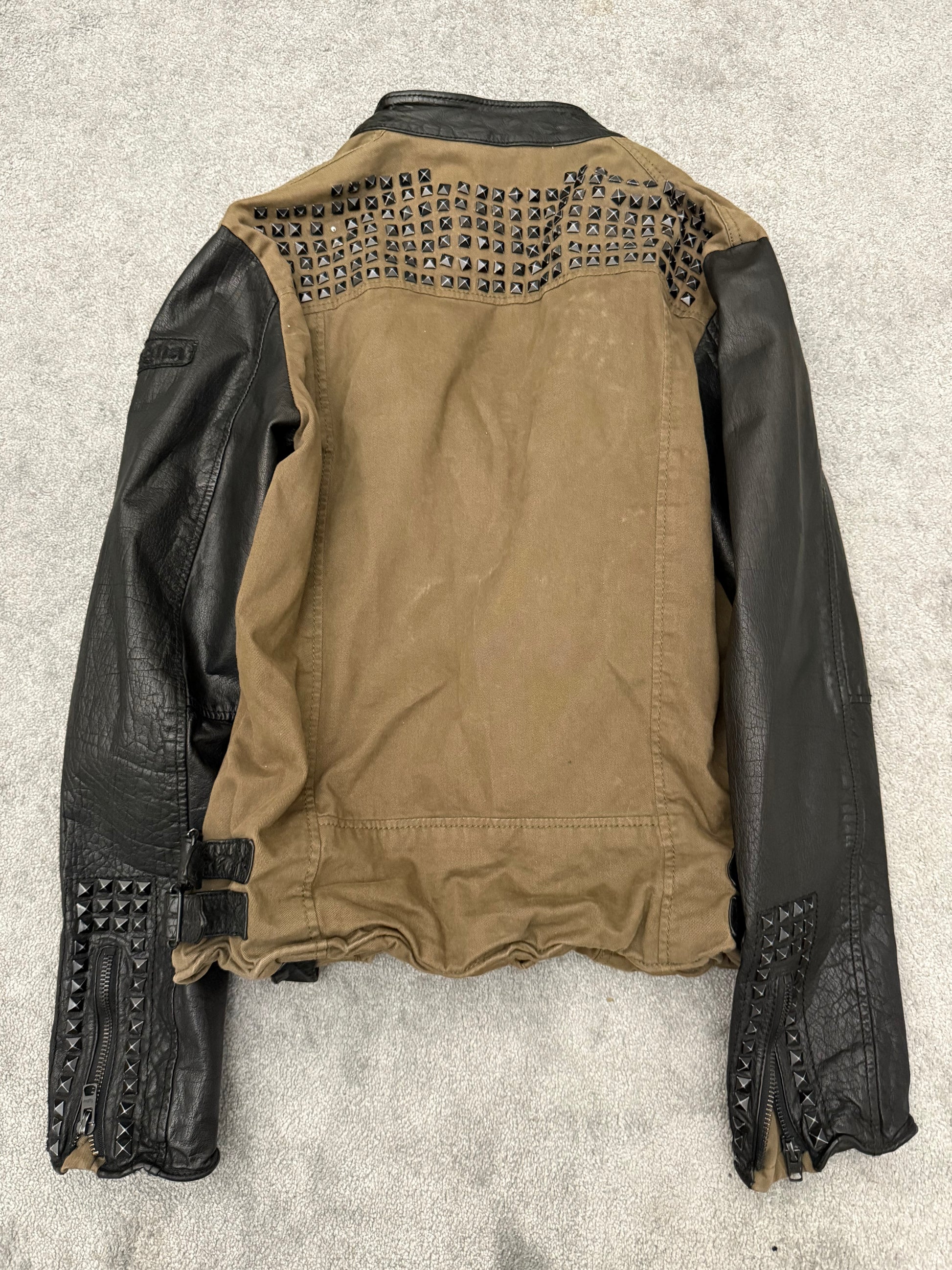 Tigha studded asymmetrical mutant leather jacket