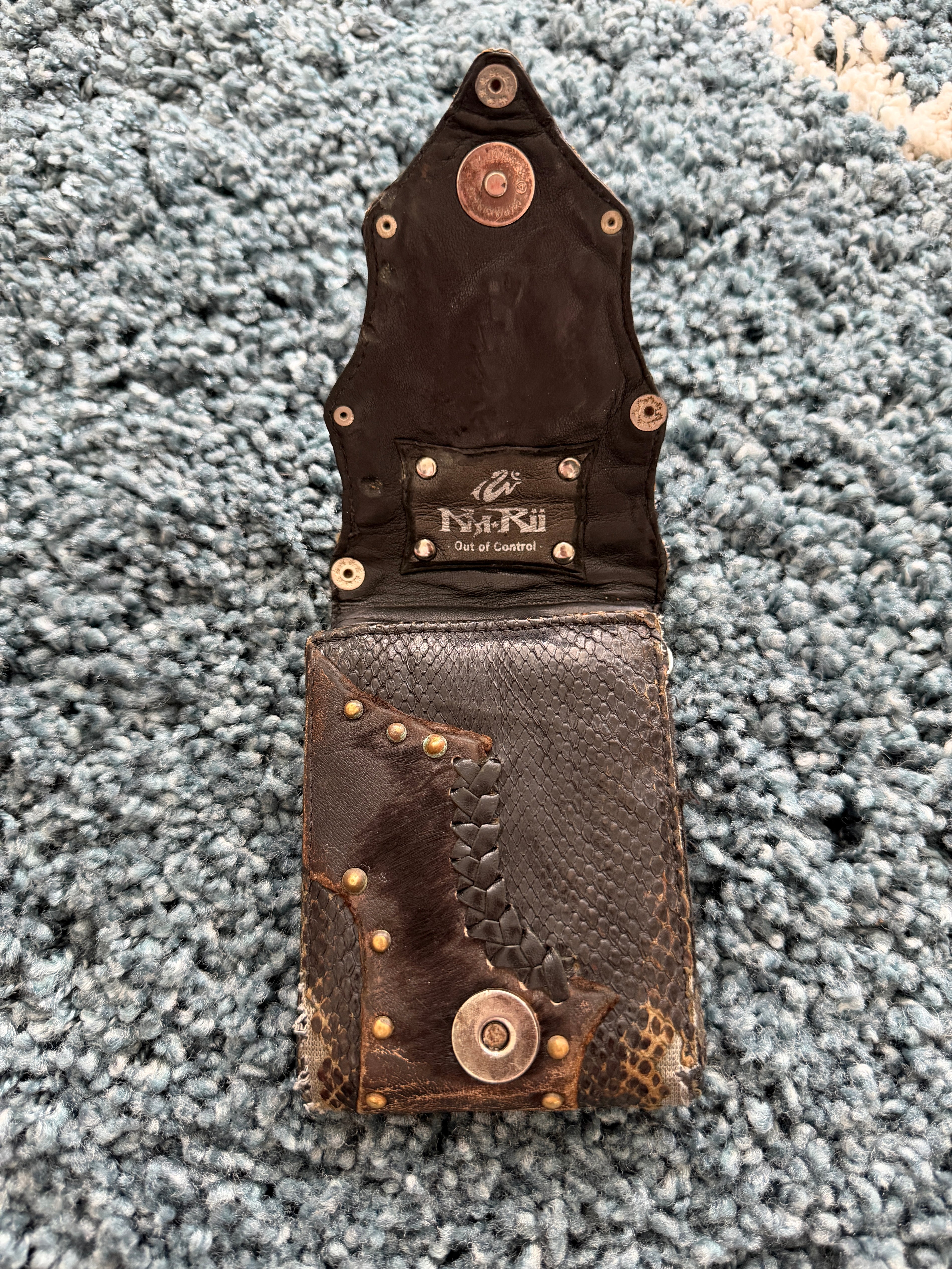 KMRII PONY HAIR & SNAKESKIN OG WALLET