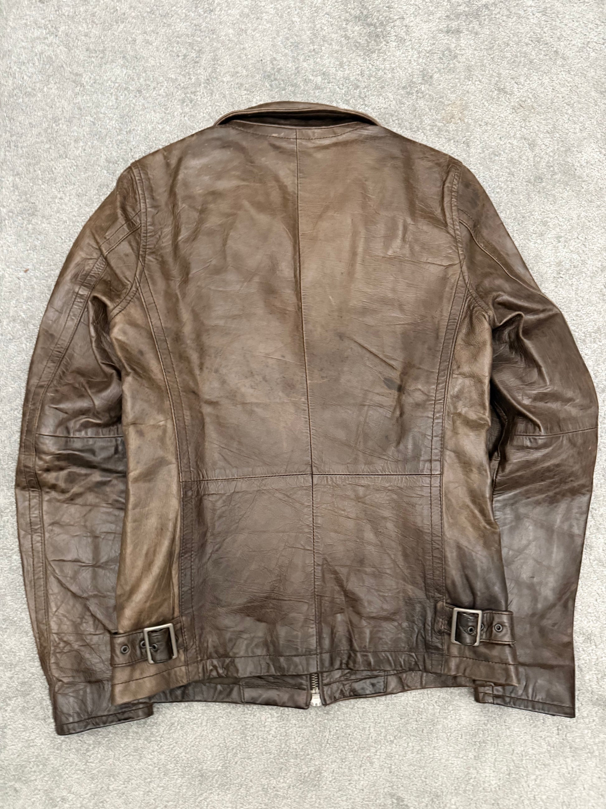 Schlussel override leather jacket