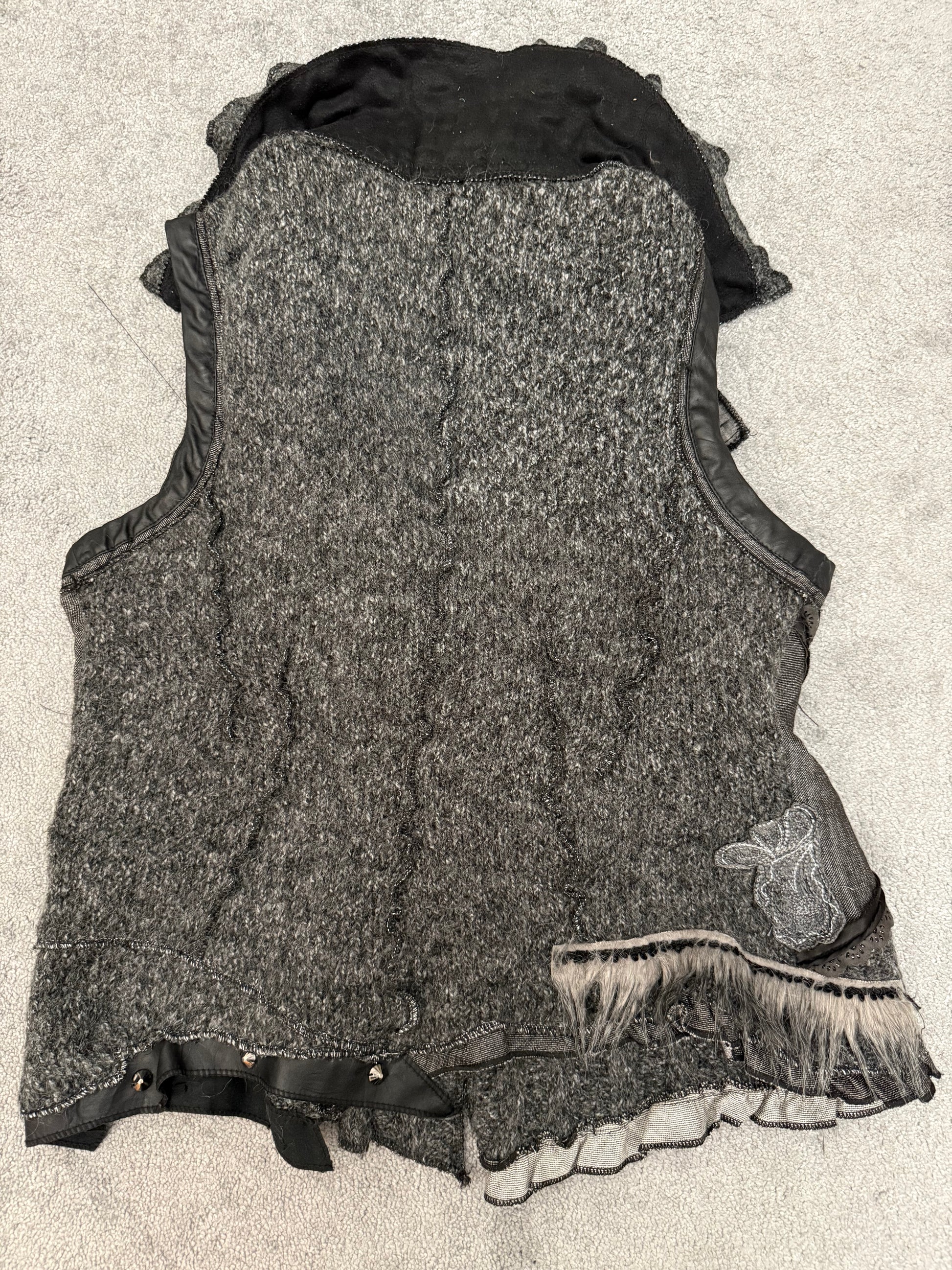 Juju studded fur vest