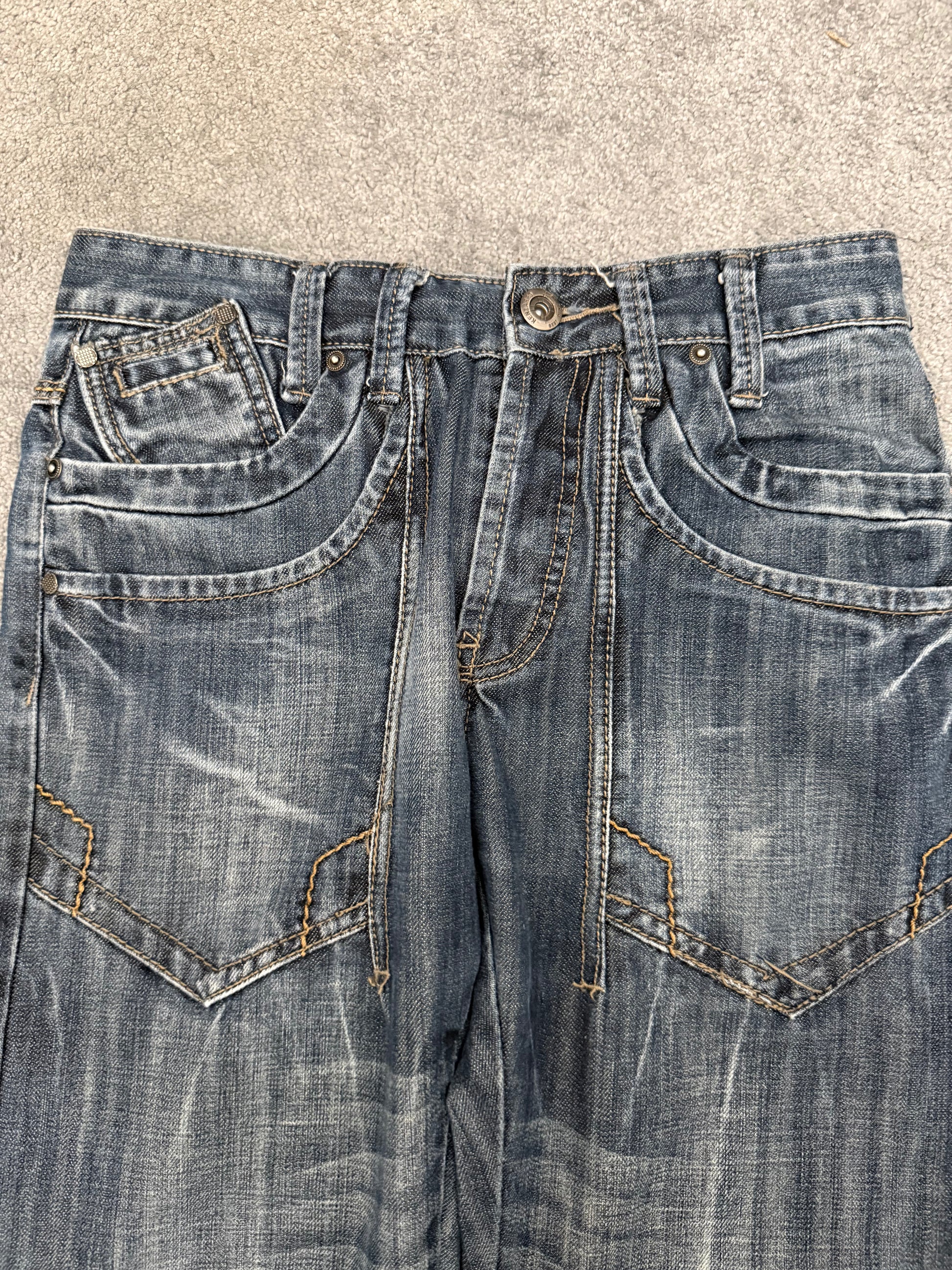 Kenzaro sword pockets Clawmark flared denim