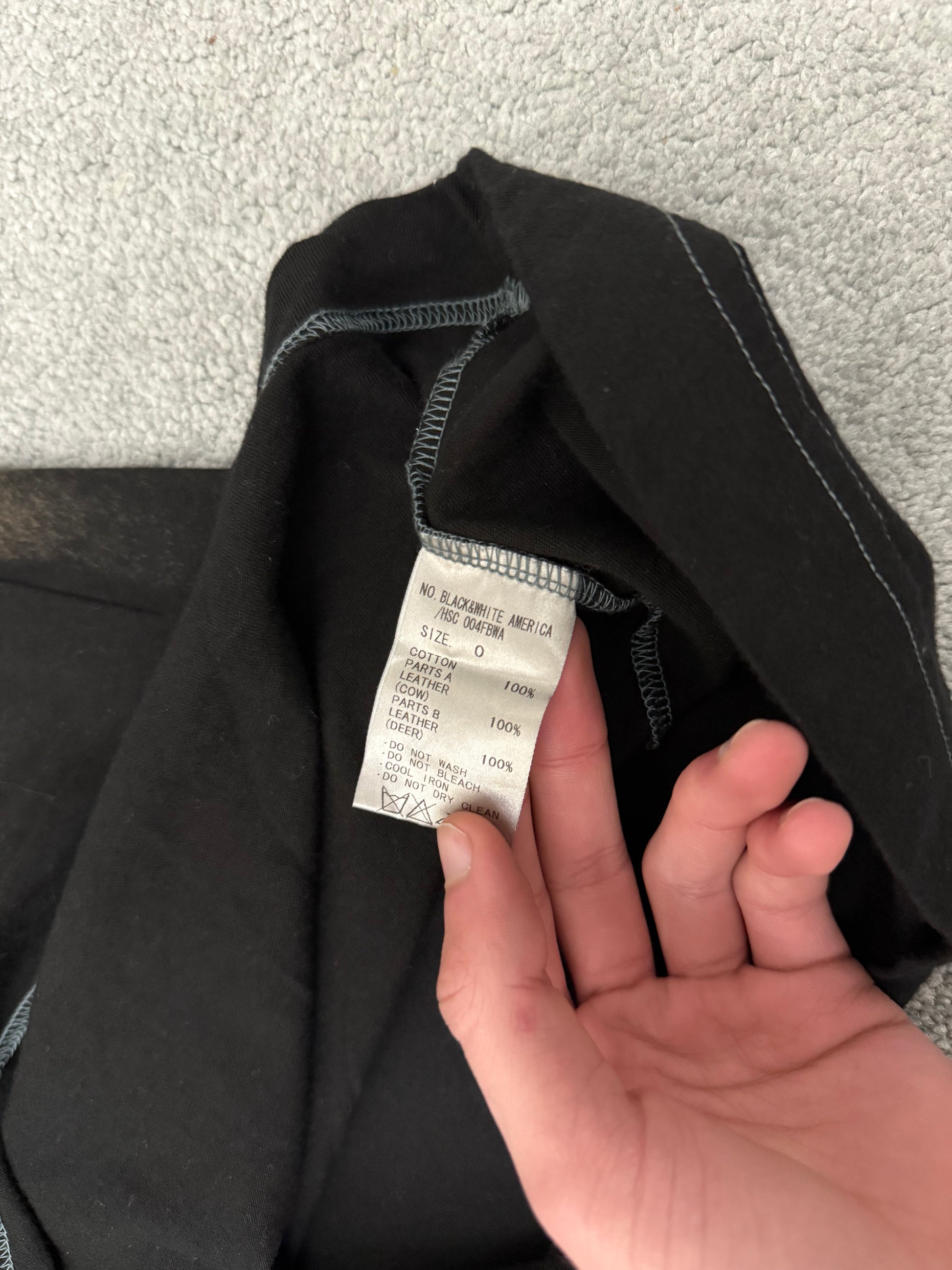 L.G.B reflective American flag leather patched shirt