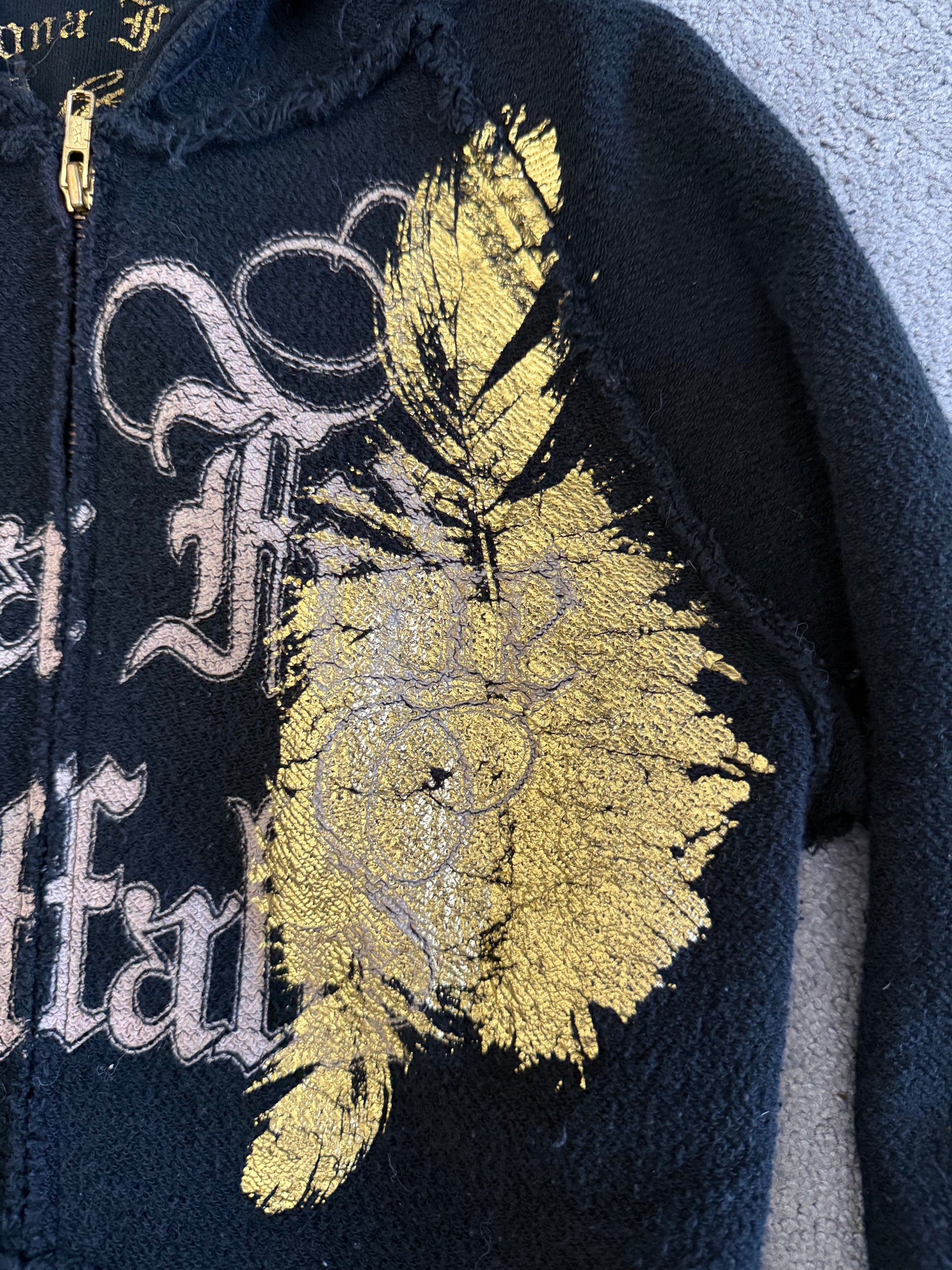 Buffalo Bobs golden plated feather ribbed cotton jacket