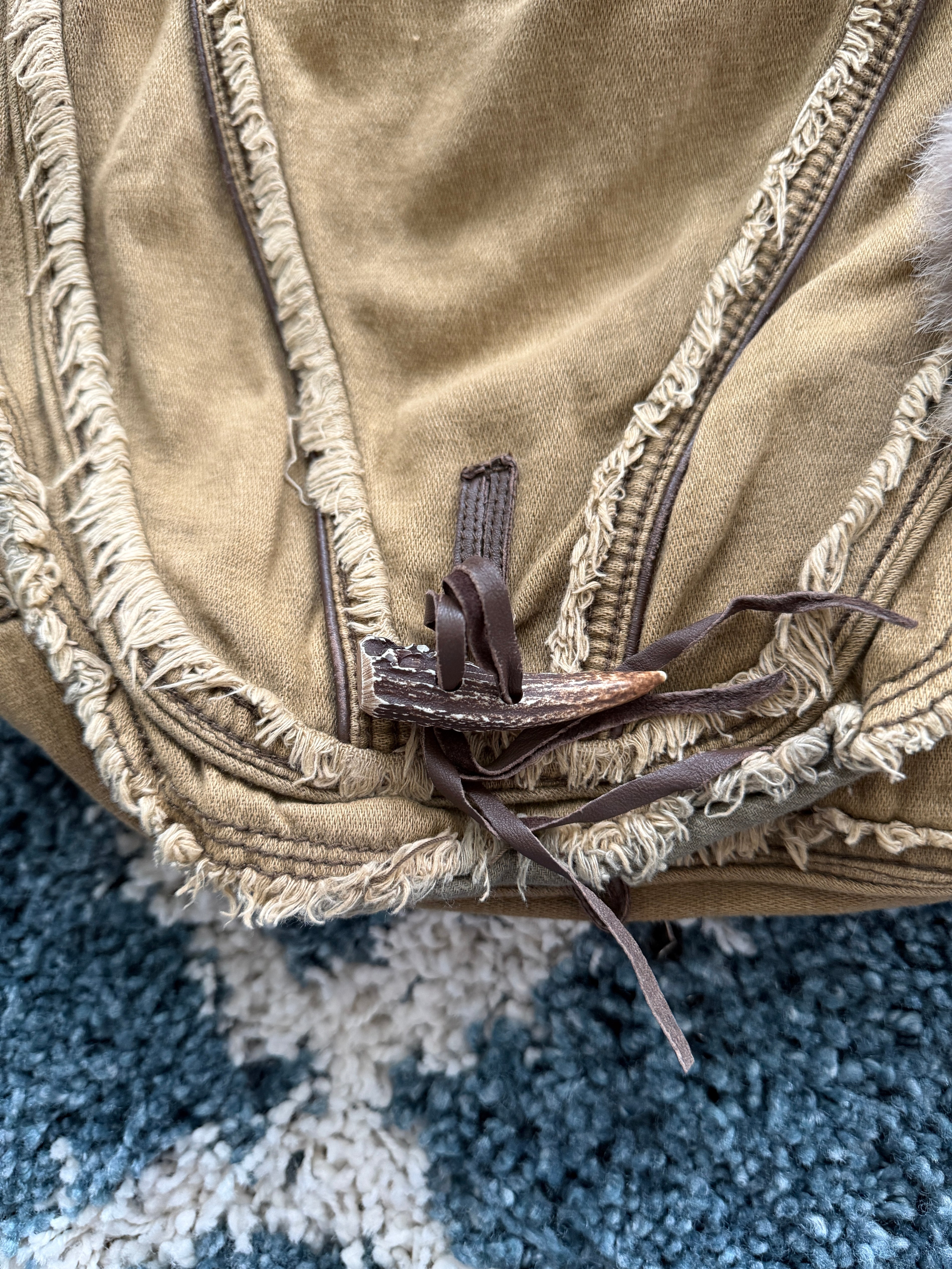 G.O.A Fringed 1/2 Fur Bag