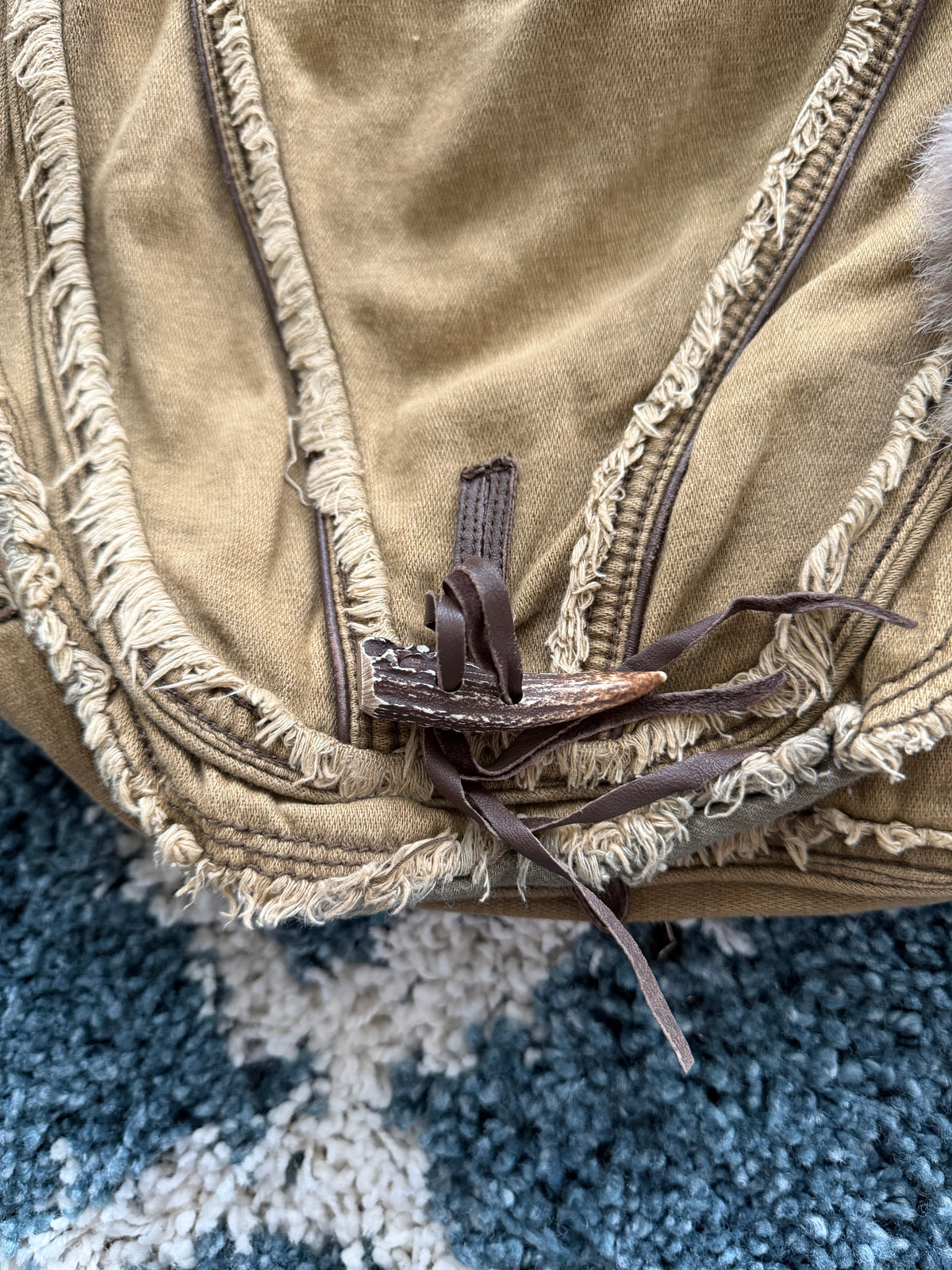G.O.A Fringed 1/2 Fur Bag