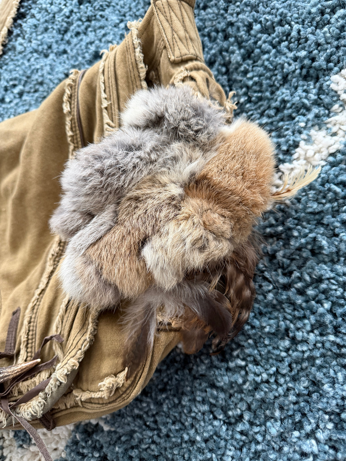 G.O.A Fringed 1/2 Fur Bag