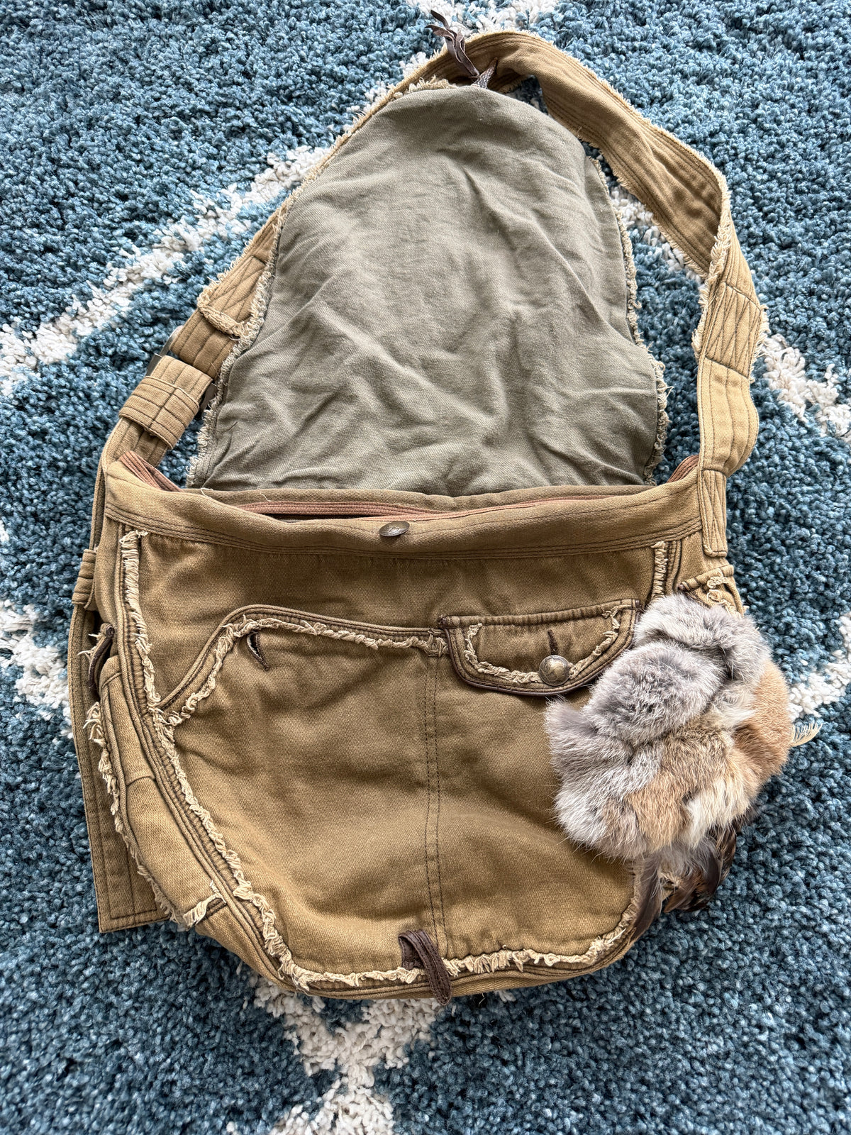 G.O.A Fringed 1/2 Fur Bag