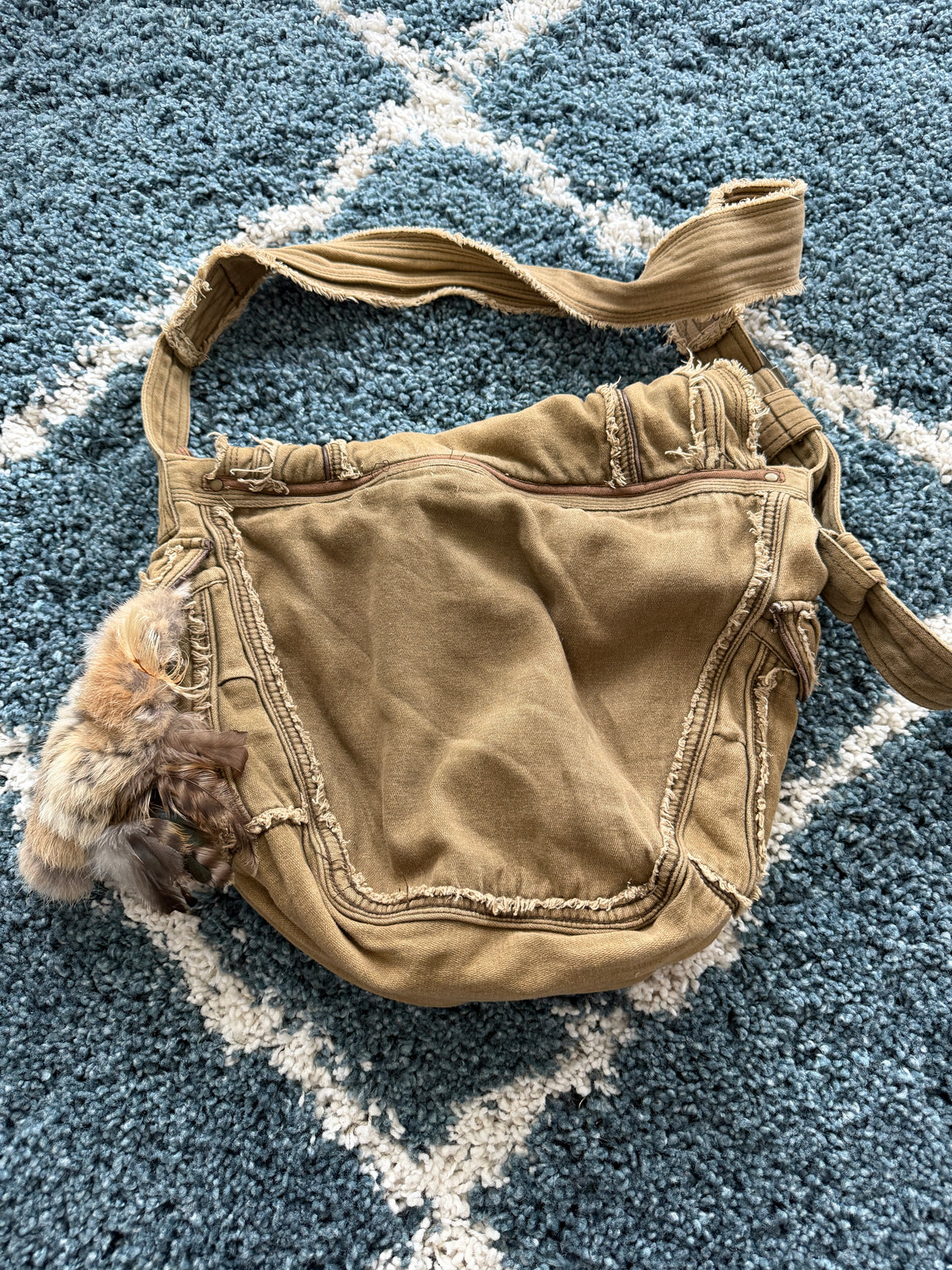 G.O.A Fringed 1/2 Fur Bag