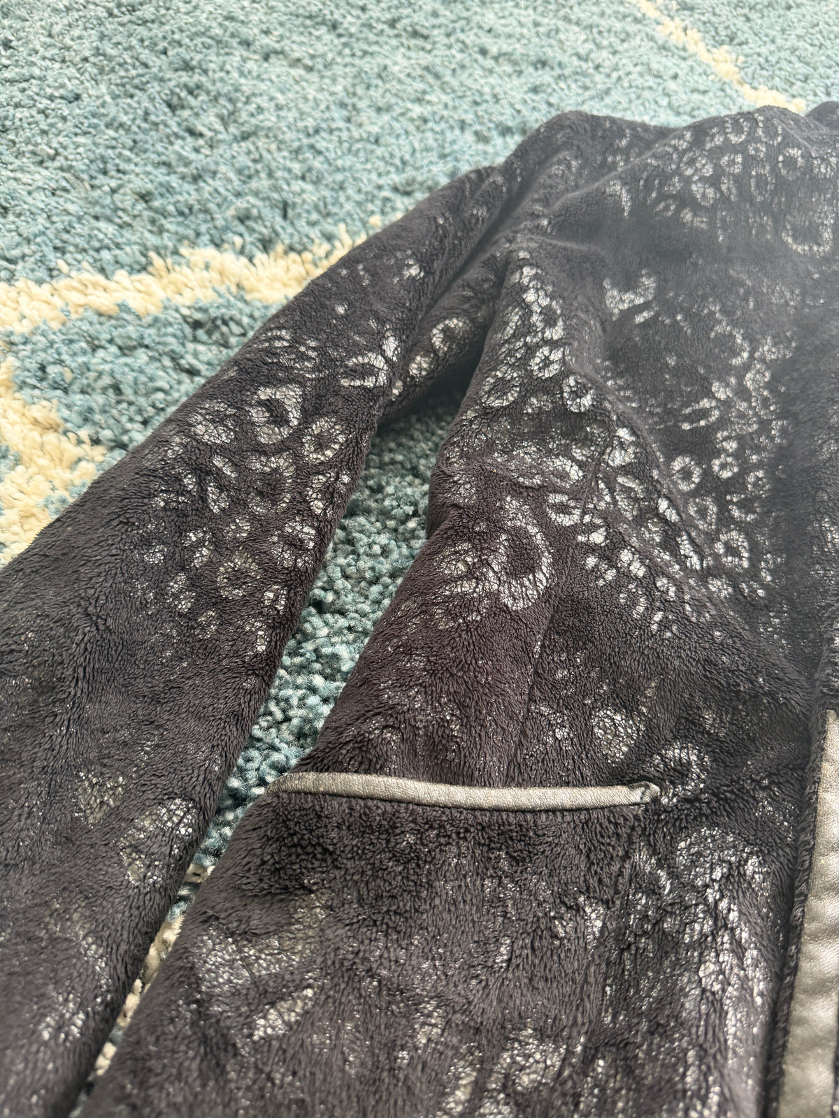 Buffalo Bobs Leopard Waxed Micro Fur Blazer