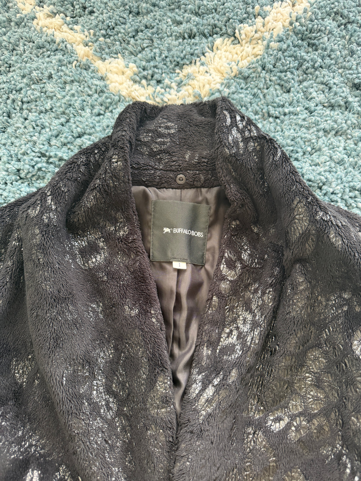 Buffalo Bobs Leopard Waxed Micro Fur Blazer