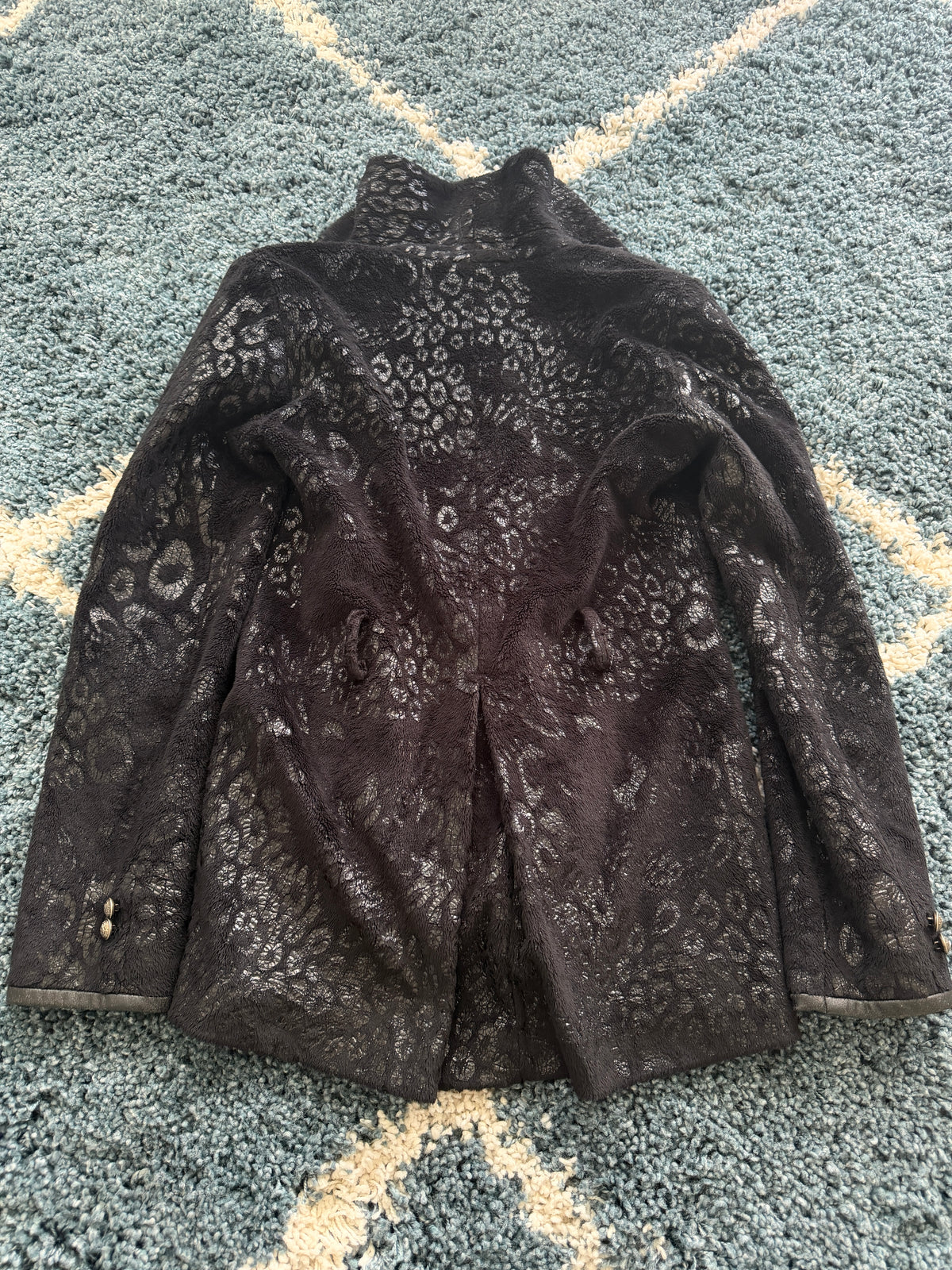 Buffalo Bobs Leopard Waxed Micro Fur Blazer