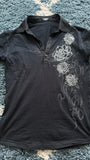 Tornado Mart Tribal Rhinestone Polo Shirt