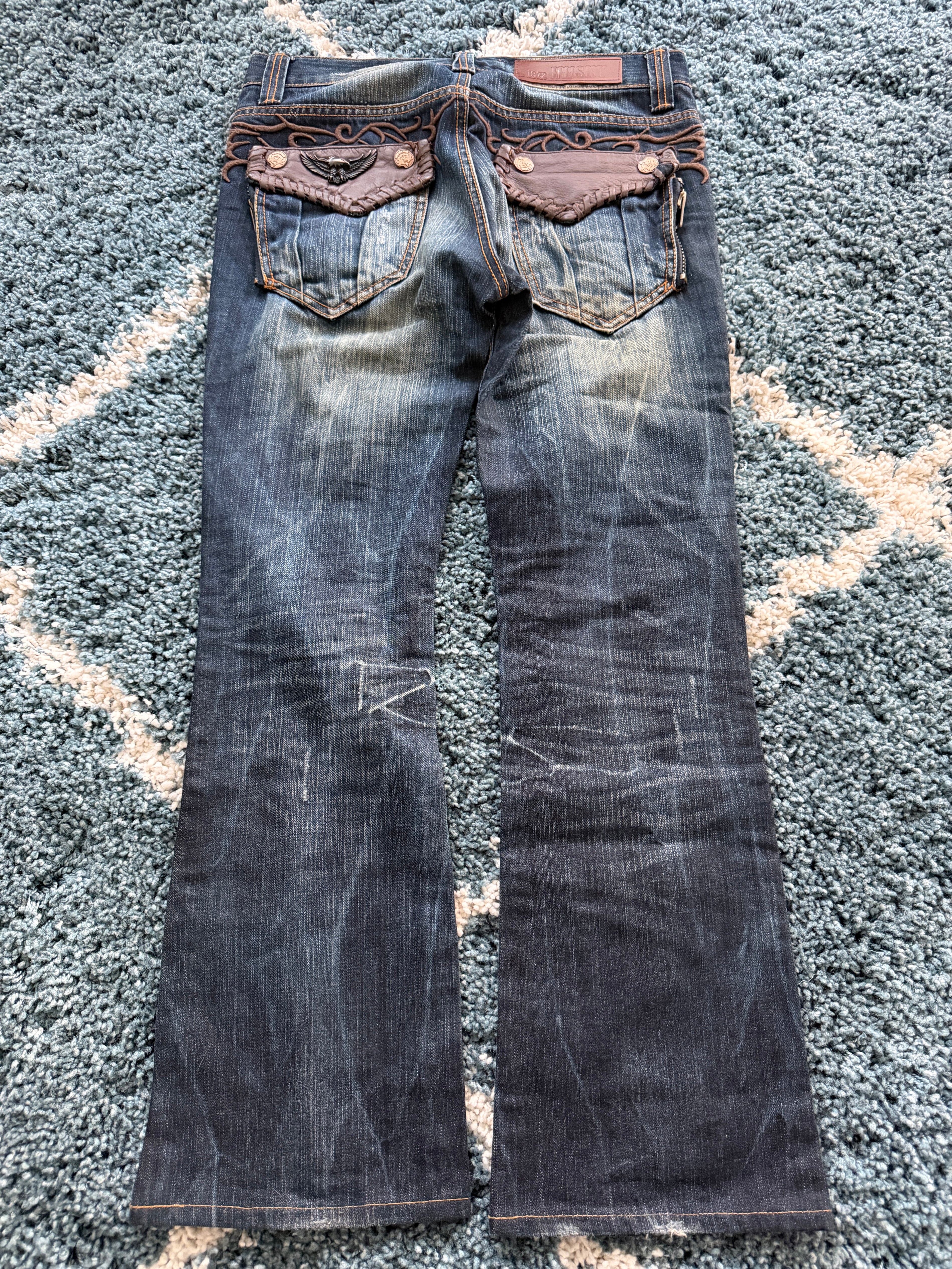 Husky Metal Eagle Tribal Flared Pants