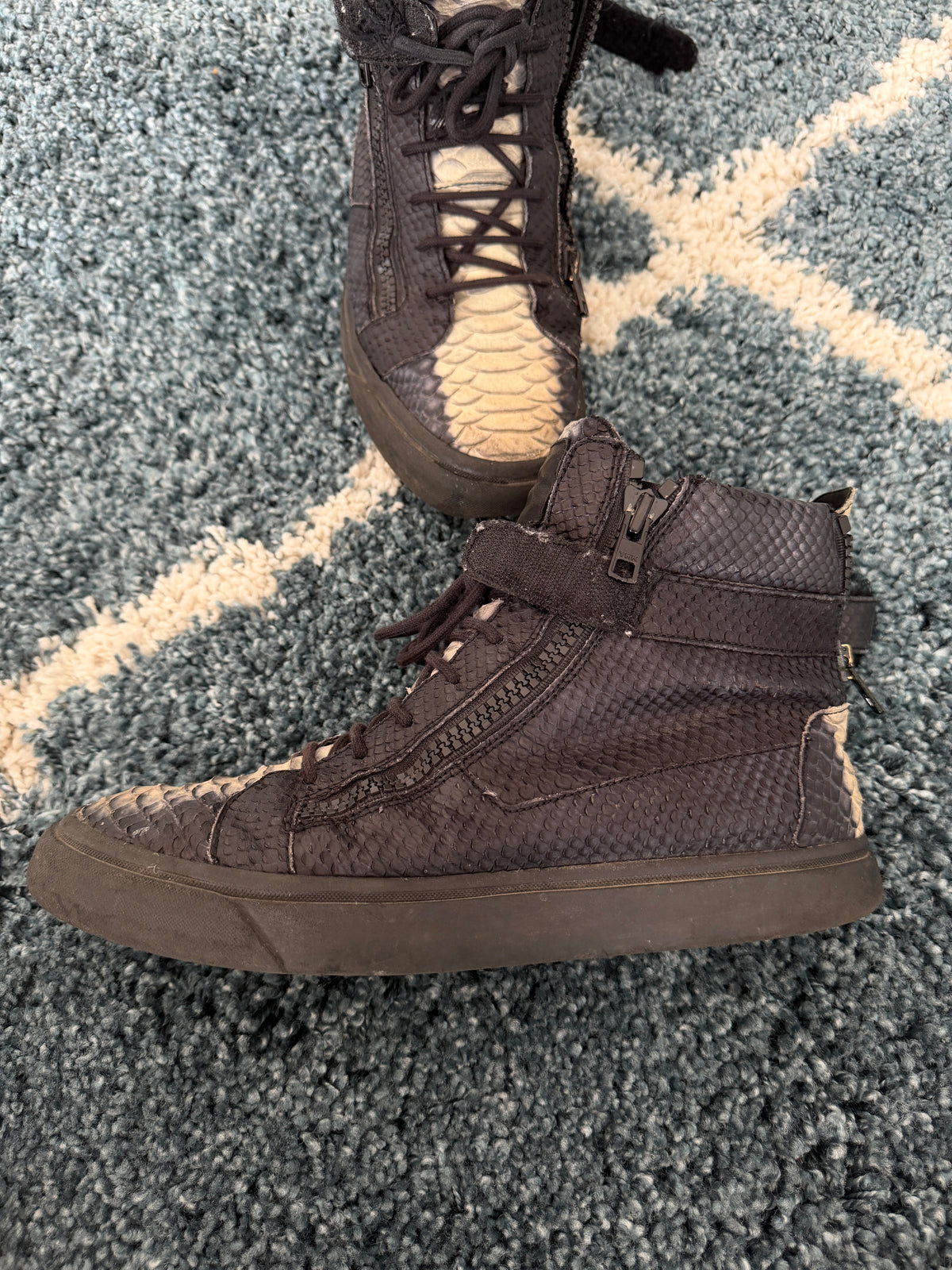 Lehmann x Giuseppe Zanotti High Top Snakeskin SNEAKER