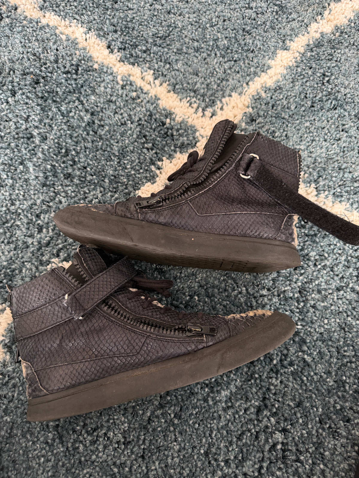 Lehmann x Giuseppe Zanotti High Top Snakeskin SNEAKER