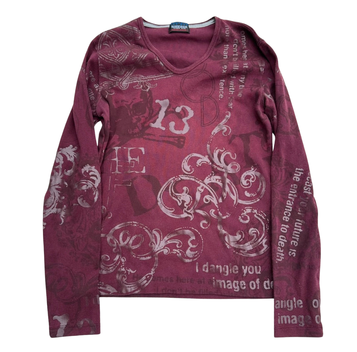 Nicole Club Red Tattoo Tribal Longsleeve