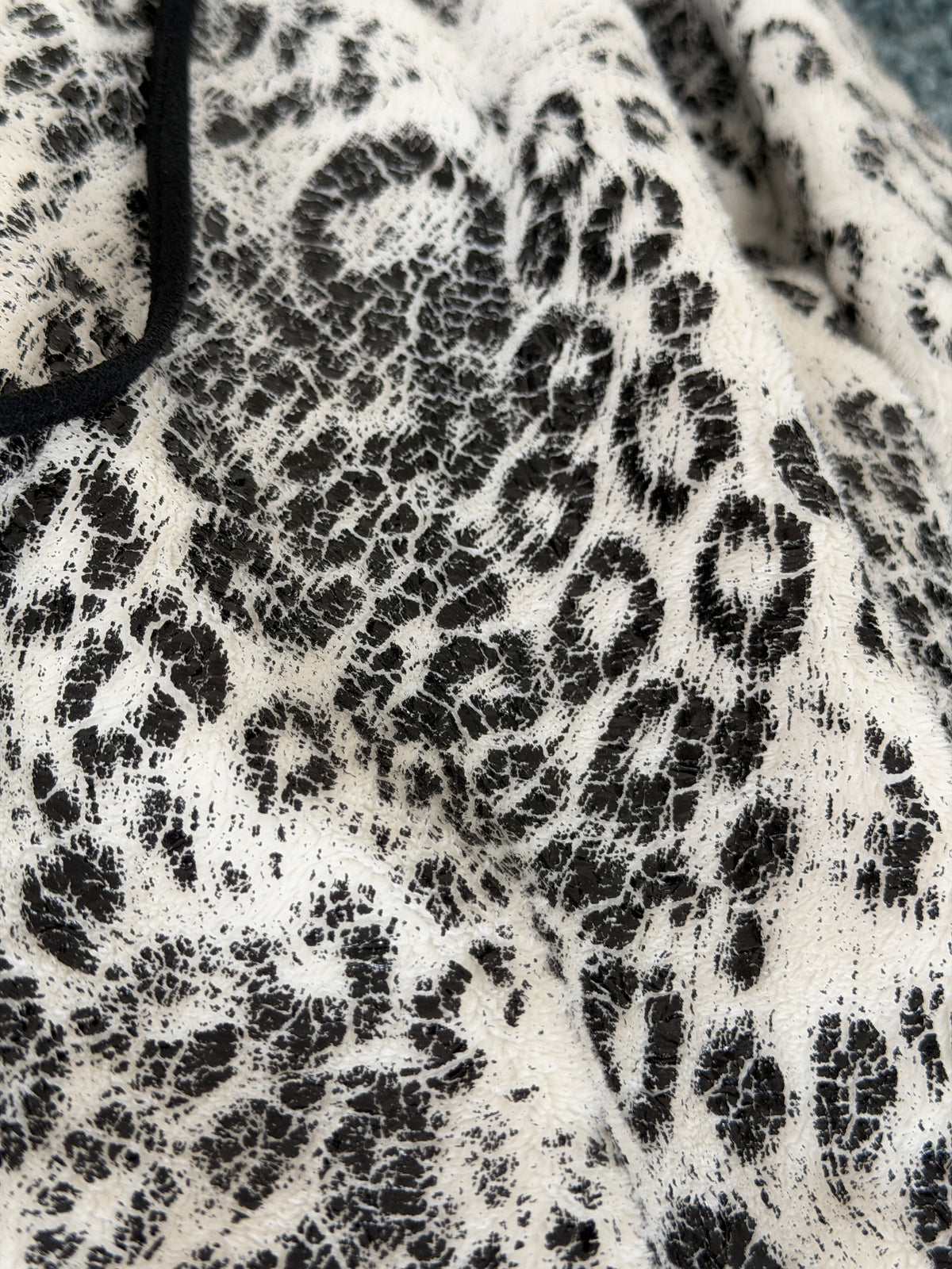 Tornado Mart Micro Fur Leopard full zip jacket