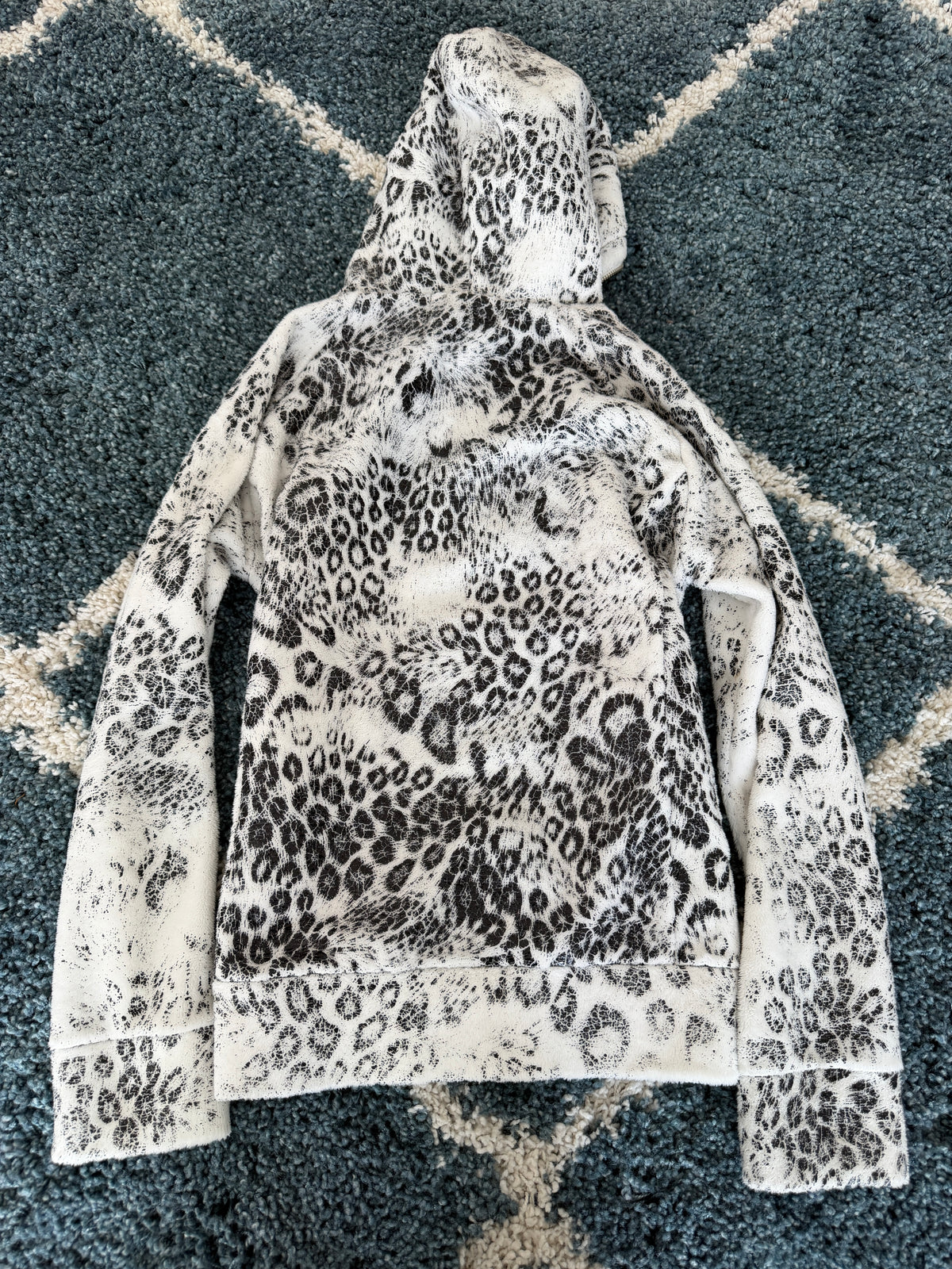 Tornado Mart Micro Fur Leopard full zip jacket