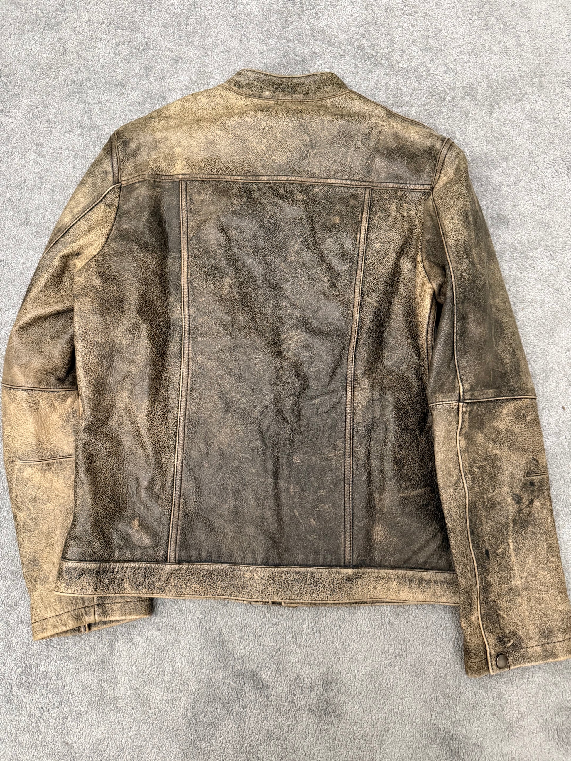 291295 = HOMME multi zip leather rider