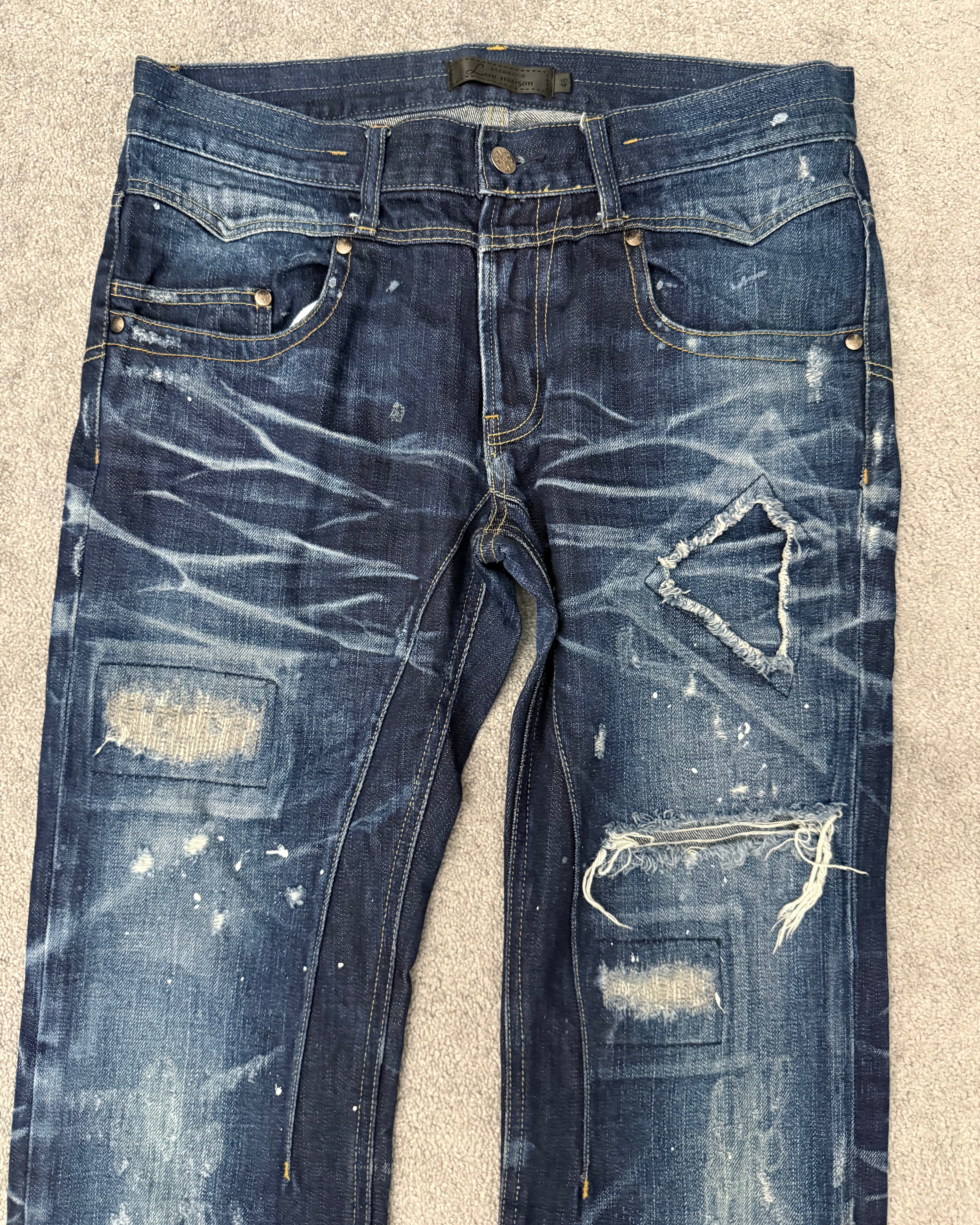 Jack Rose x Luv Maison ocean whisker washed distressed flared Pants