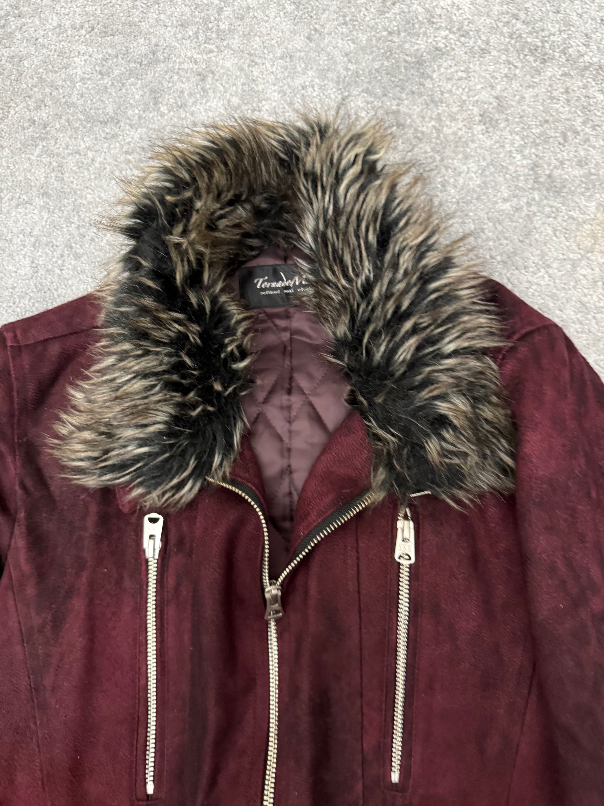 Tornado Mart 00‘s Purple Leopard infusion fur jacket