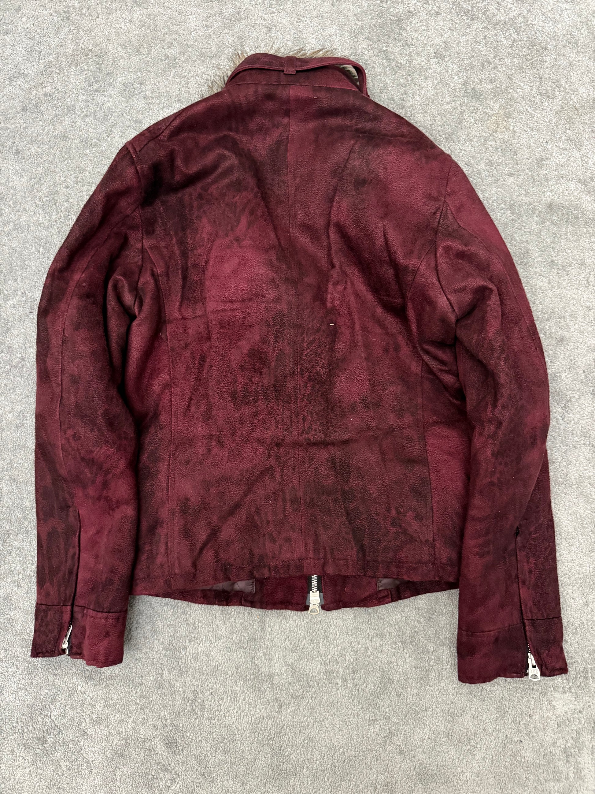 Tornado Mart 00‘s Purple Leopard infusion fur jacket